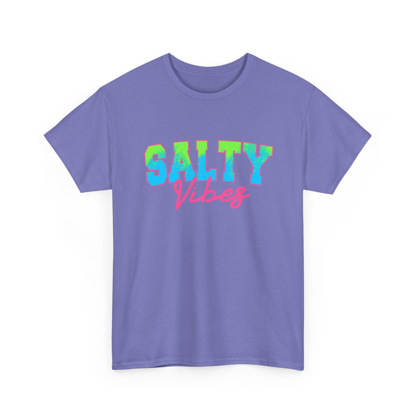 Salty Vibes Unisex Heavy Cotton Tee | Casual Summer Shirt, Beachwear, Gift for Friends, Ocean Lover, Graphic Tee