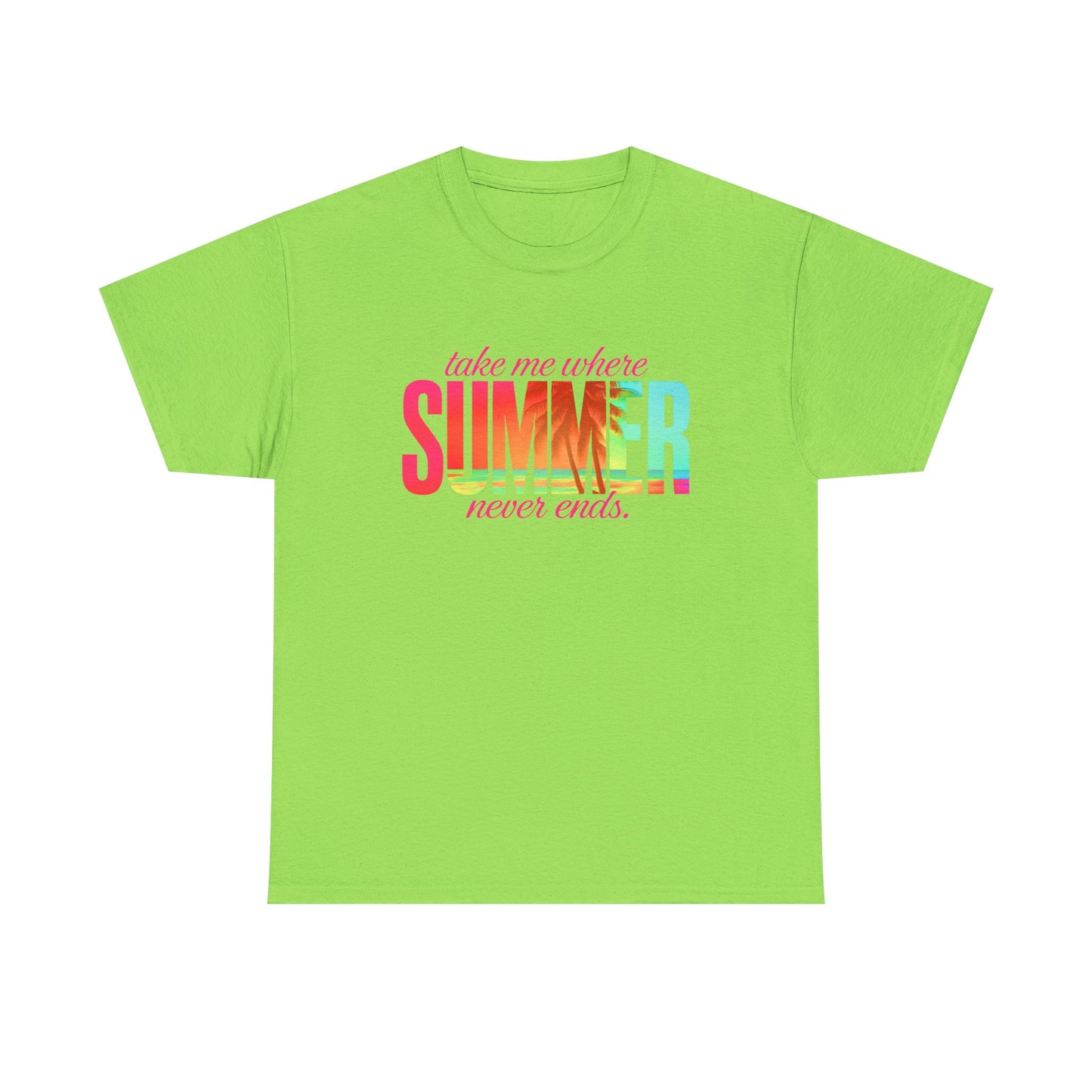 Summer Vibes Unisex Heavy Cotton Tee, Beachwear, Vacation Shirt, Gift for Summer Lovers, Casual Summer Tee, Outdoor Activities Wear