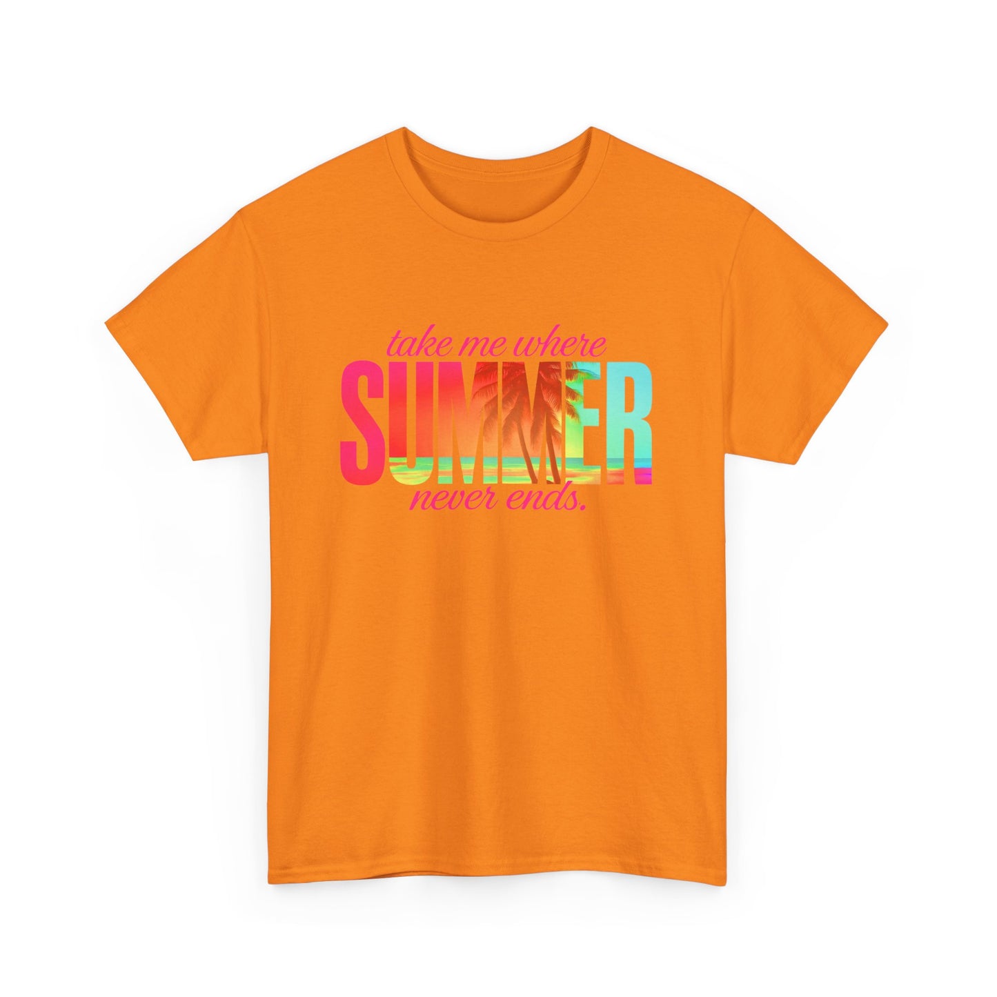 Summer Vibes Unisex Heavy Cotton Tee, Beachwear, Vacation Shirt, Gift for Summer Lovers, Casual Summer Tee, Outdoor Activities Wear