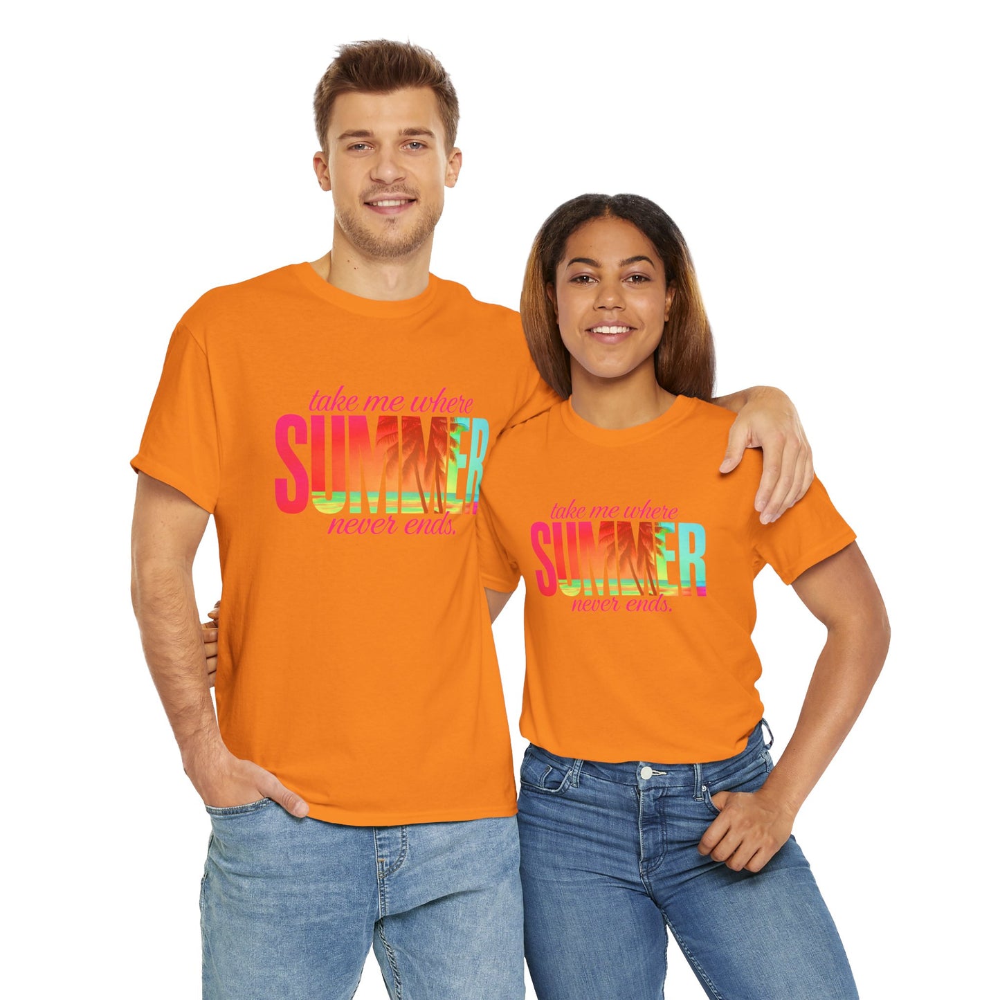 Summer Vibes Unisex Heavy Cotton Tee, Beachwear, Vacation Shirt, Gift for Summer Lovers, Casual Summer Tee, Outdoor Activities Wear