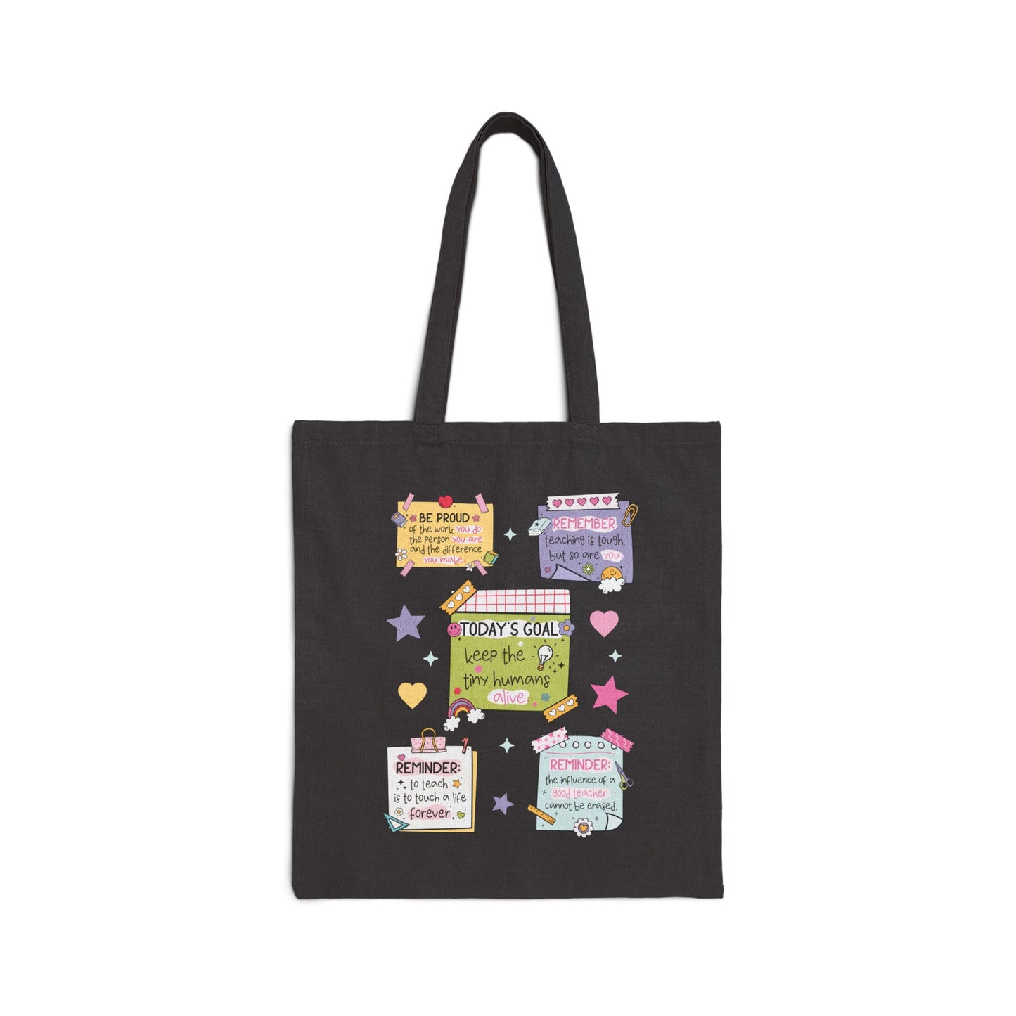 Inspirational Cotton Canvas Tote Bag - Motivational Quotes for Everyday Use, Eco-Friendly Gift, Shopping Bag, Arts & Crafts