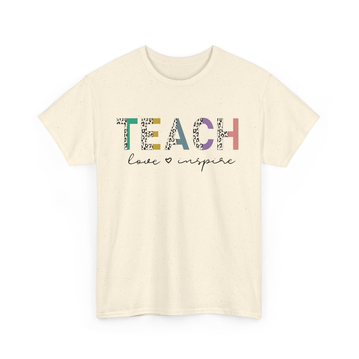 Cheeta Print Unisex Tee - Teach Love and Inspire Shirt
