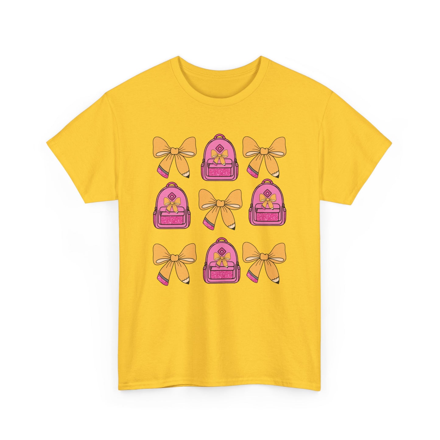 Cute Bow and Backpack Tee - Fun, Comfortable Unisex T-Shirt, Perfect for School Days, Gifts for Kids, Back to School, Casual Wear, [...]