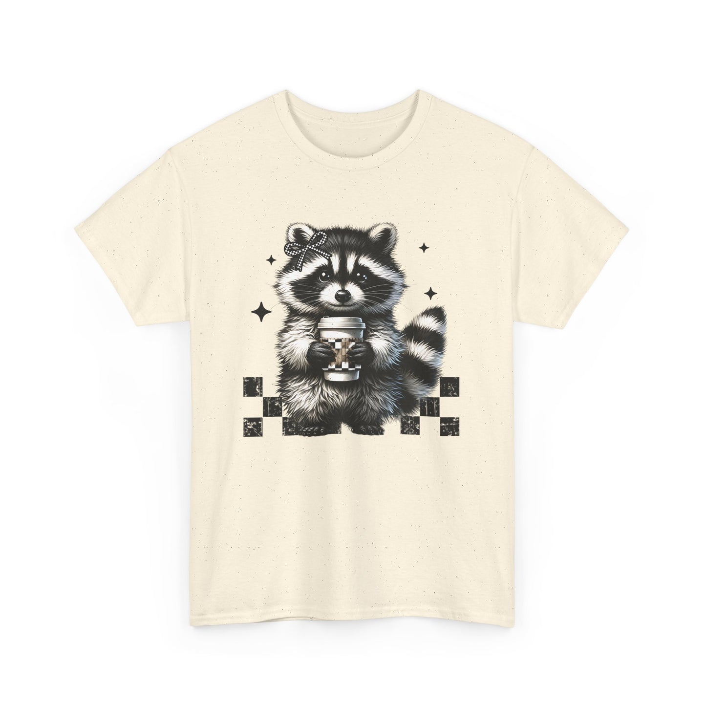 Cute Raccoon Graphic Tee, Unisex Cotton Shirt, Animal Lover Gift, Casual Wear, Fun Nature Tee, Birthday Present, Everyday Style