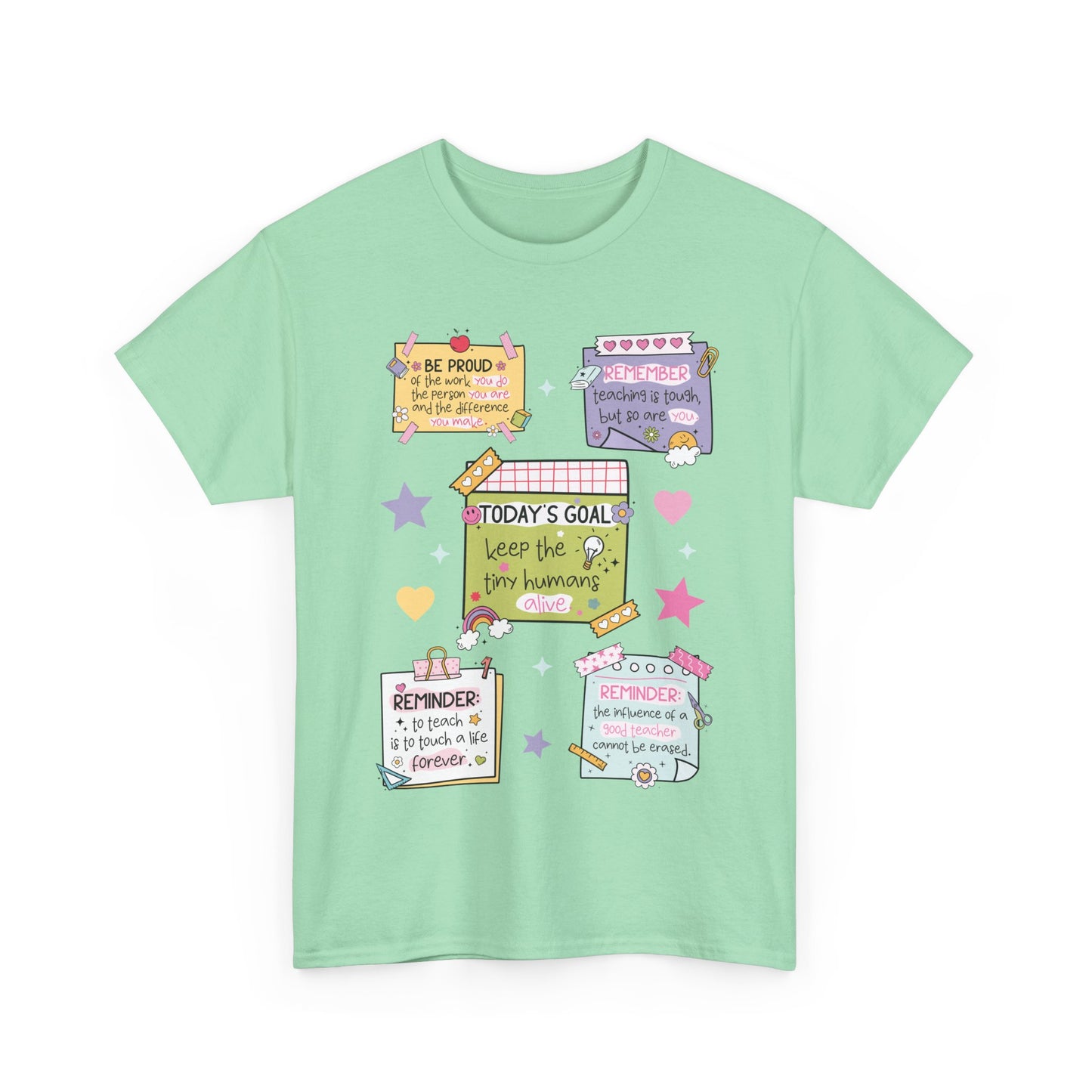 Goal-Setting Unisex Heavy Cotton Tee, Motivational T-Shirt, Inspirational Apparel, Daily Reminder Shirt, Self-Care Gift, Positive Vibes Wear