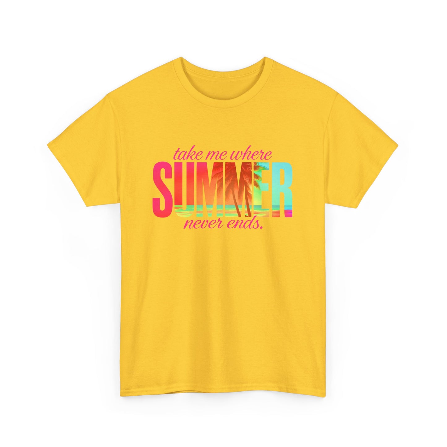 Summer Vibes Unisex Heavy Cotton Tee, Beachwear, Vacation Shirt, Gift for Summer Lovers, Casual Summer Tee, Outdoor Activities Wear