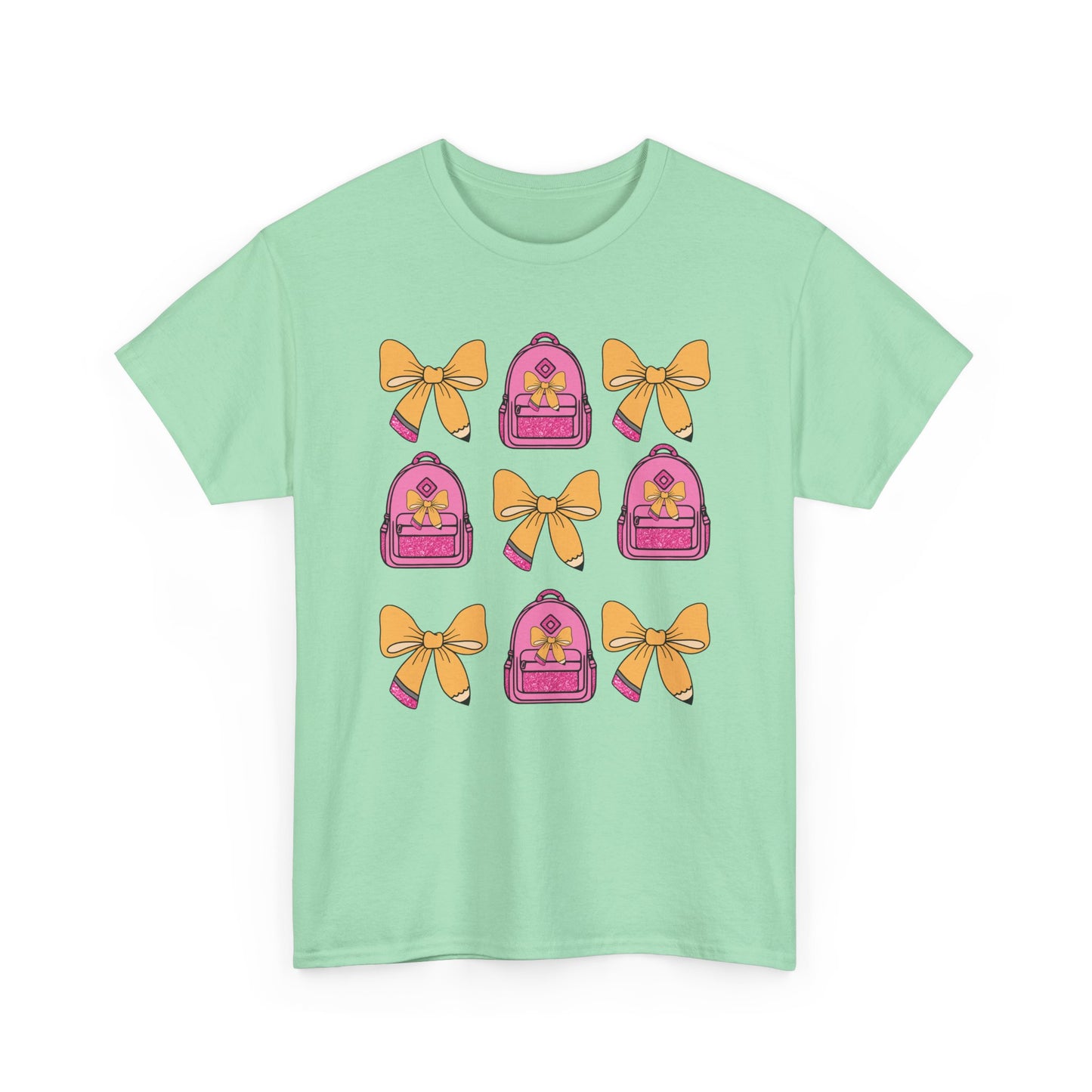 Cute Bow and Backpack Tee - Fun, Comfortable Unisex T-Shirt, Perfect for School Days, Gifts for Kids, Back to School, Casual Wear, [...]