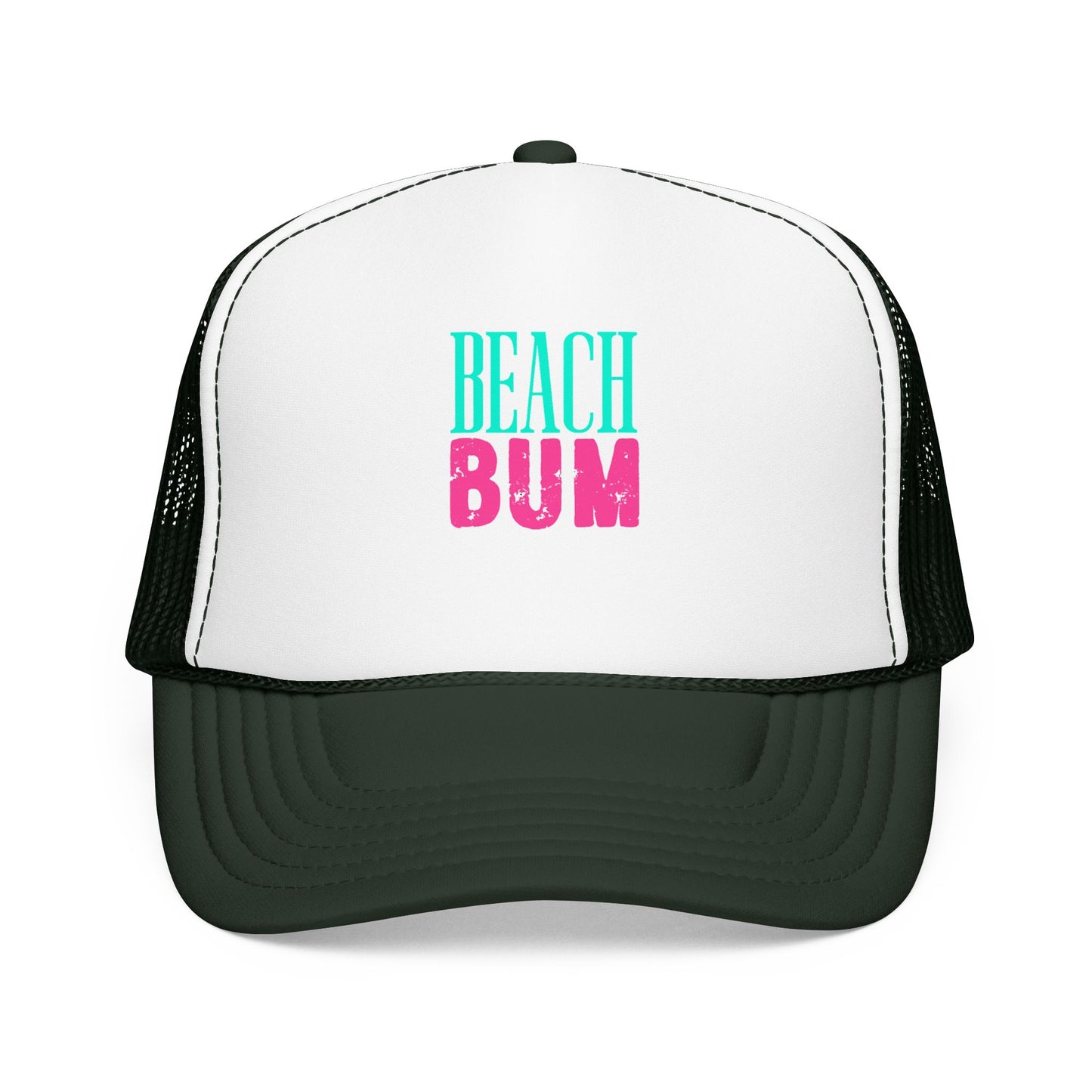 Beach Bum Trucker Hat - Retro Surf Foam Mesh Cap