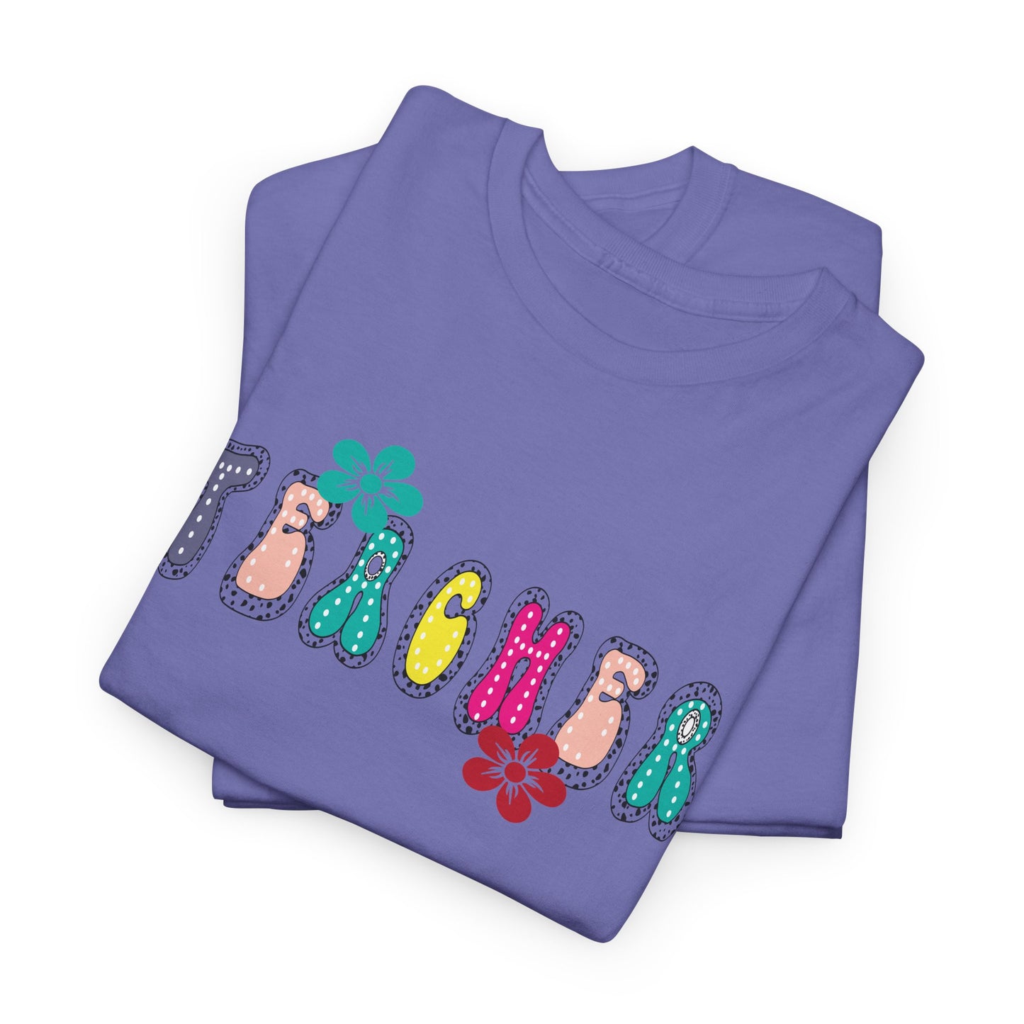 Colorful Teacher Appreciation Unisex Heavy Cotton Tee, Gifts for Teachers, Back to School, Classroom Fun, Educational Apparel, Floral [...]