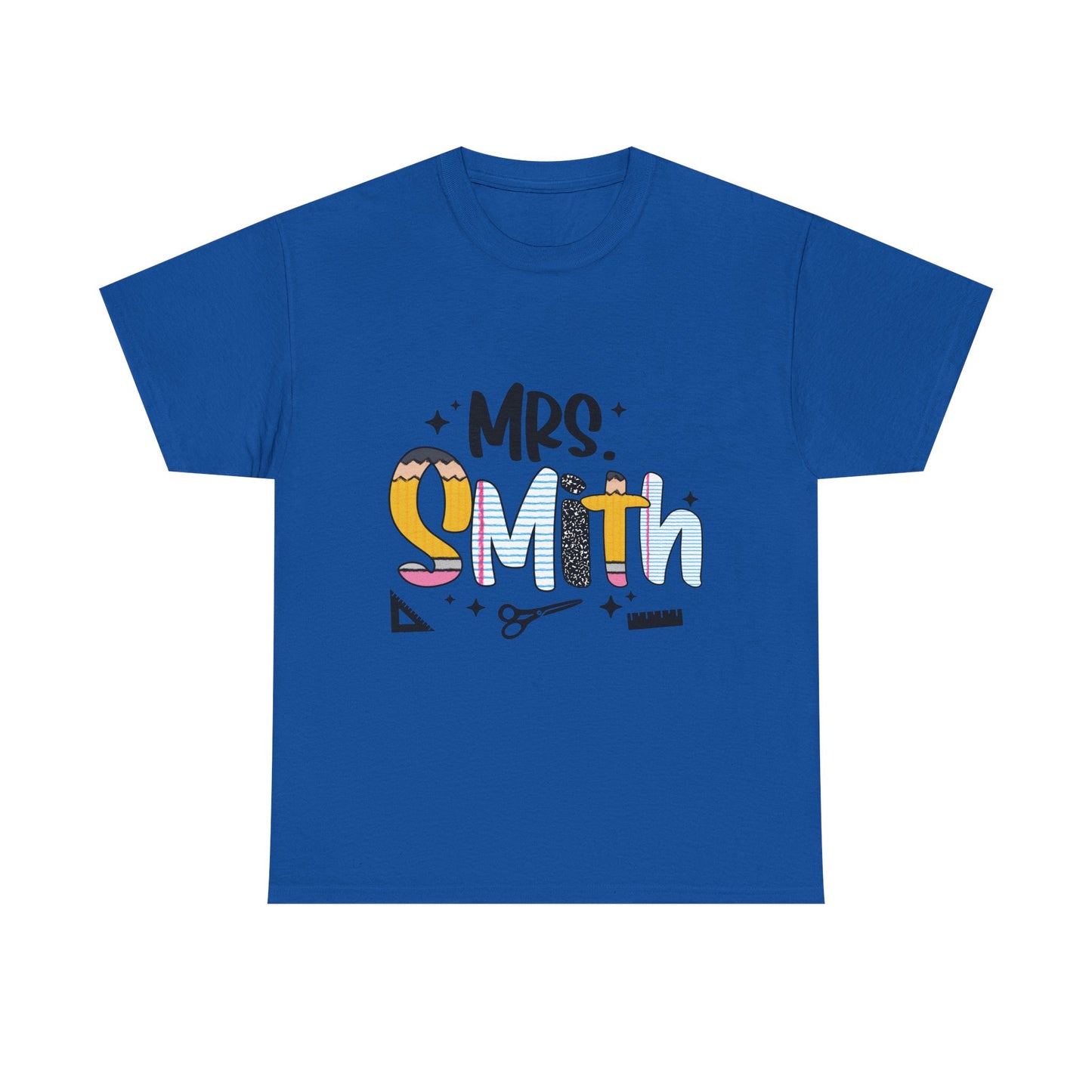 Custom Mrs. Smith Unisex Cotton Tee, Personalized Gift, Bridal Shower T-Shirt, Wedding Celebration, Newlywed Gift