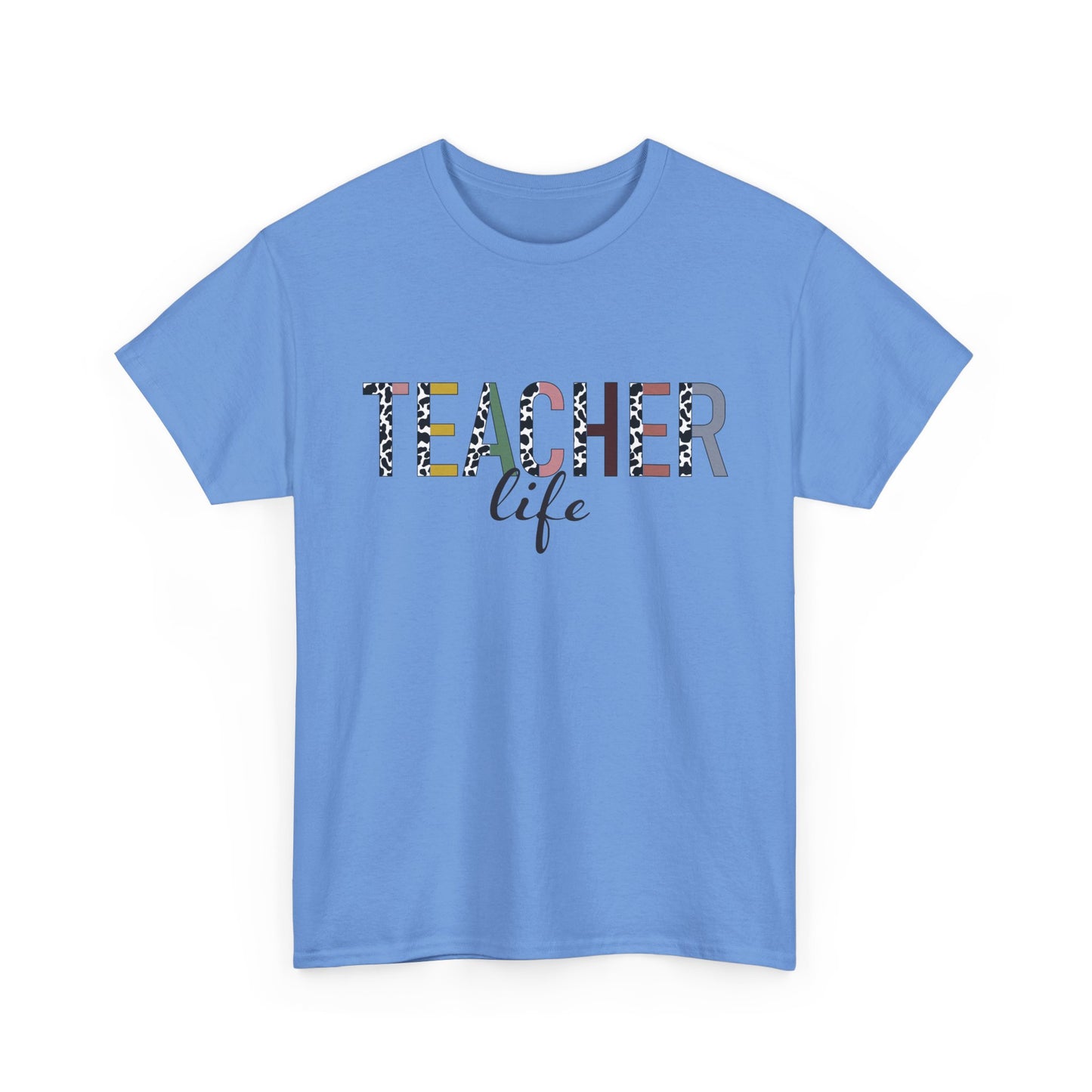Teacher Life Unisex Heavy Cotton Tee – Perfect Gift for Educators, Back to School, Teacher Appreciation, Casual Wear, Gift