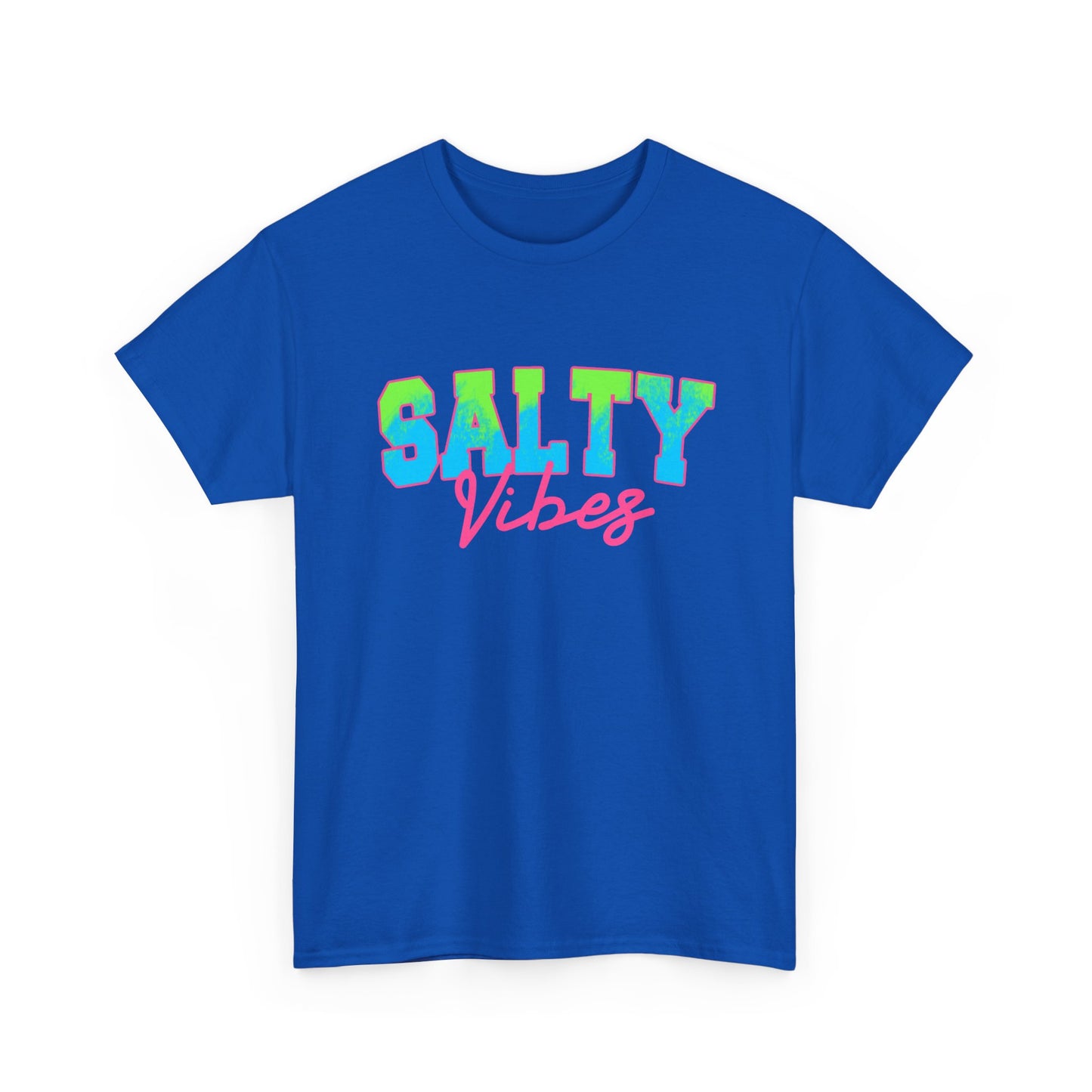 Salty Vibes Unisex Heavy Cotton Tee | Casual Summer Shirt, Beachwear, Gift for Friends, Ocean Lover, Graphic Tee