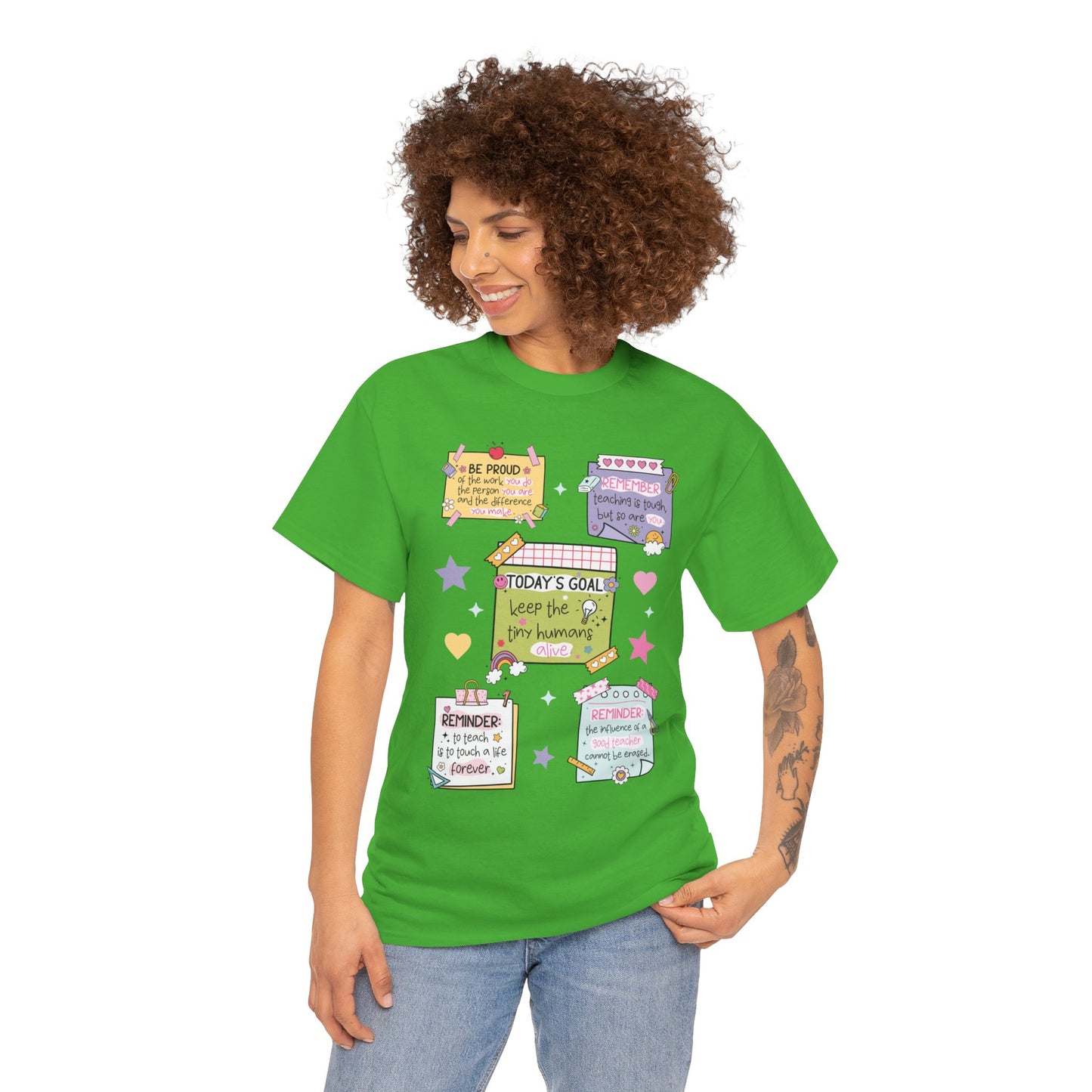 Goal-Setting Unisex Heavy Cotton Tee, Motivational T-Shirt, Inspirational Apparel, Daily Reminder Shirt, Self-Care Gift, Positive Vibes Wear