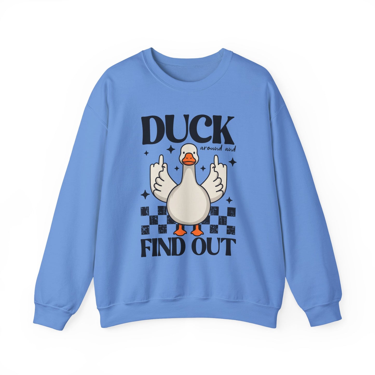Whimsical Duck Graphic Sweatshirt - Fun Cozy Apparel for Animal Lovers, Ideal Gift for Birthdays, Holidays, Casual Wear, Funny Gift