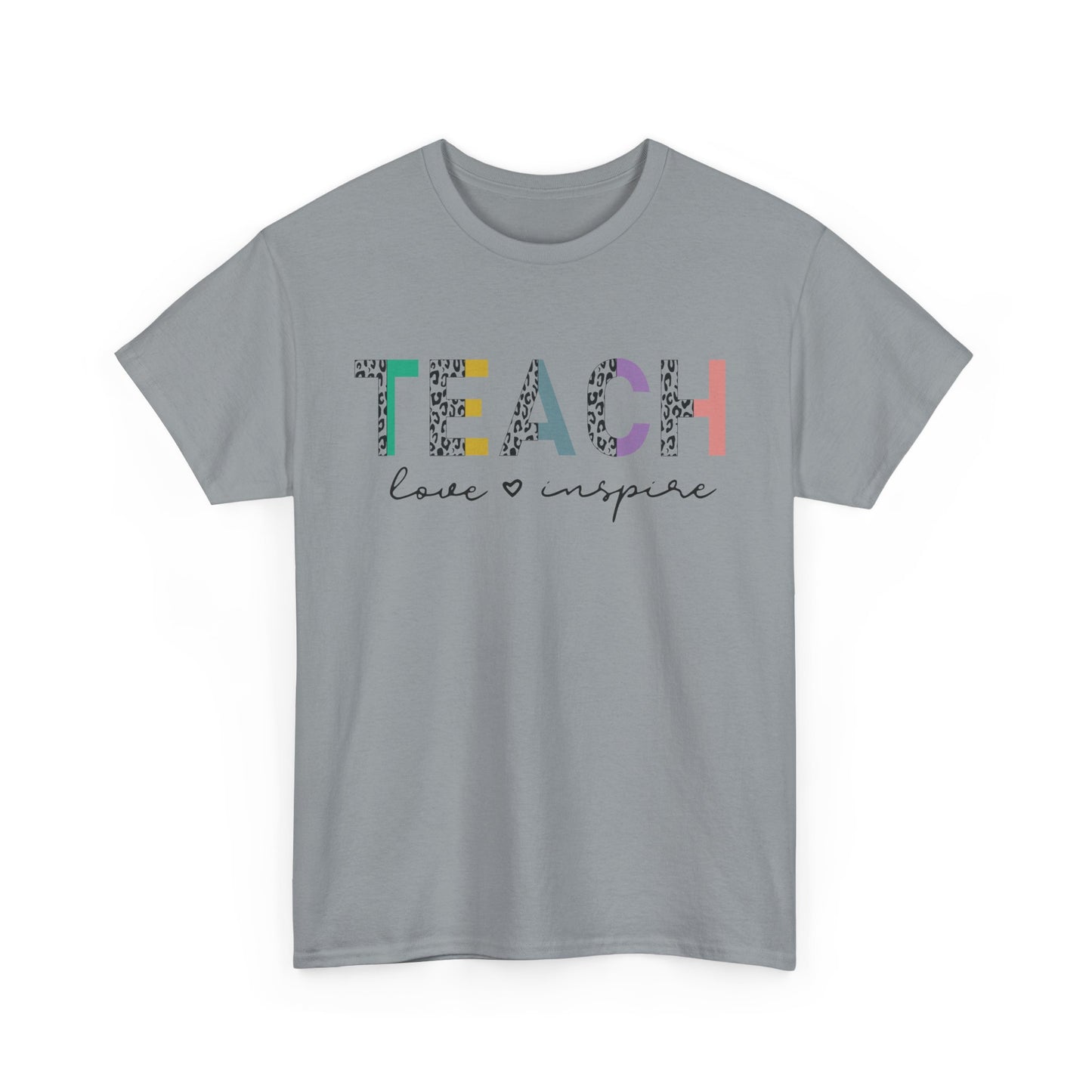 Cheeta Print Unisex Tee - Teach Love and Inspire Shirt