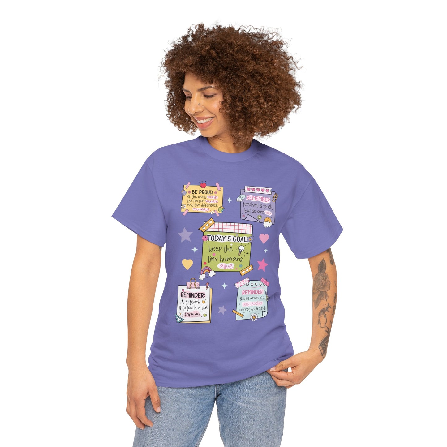 Goal-Setting Unisex Heavy Cotton Tee, Motivational T-Shirt, Inspirational Apparel, Daily Reminder Shirt, Self-Care Gift, Positive Vibes Wear