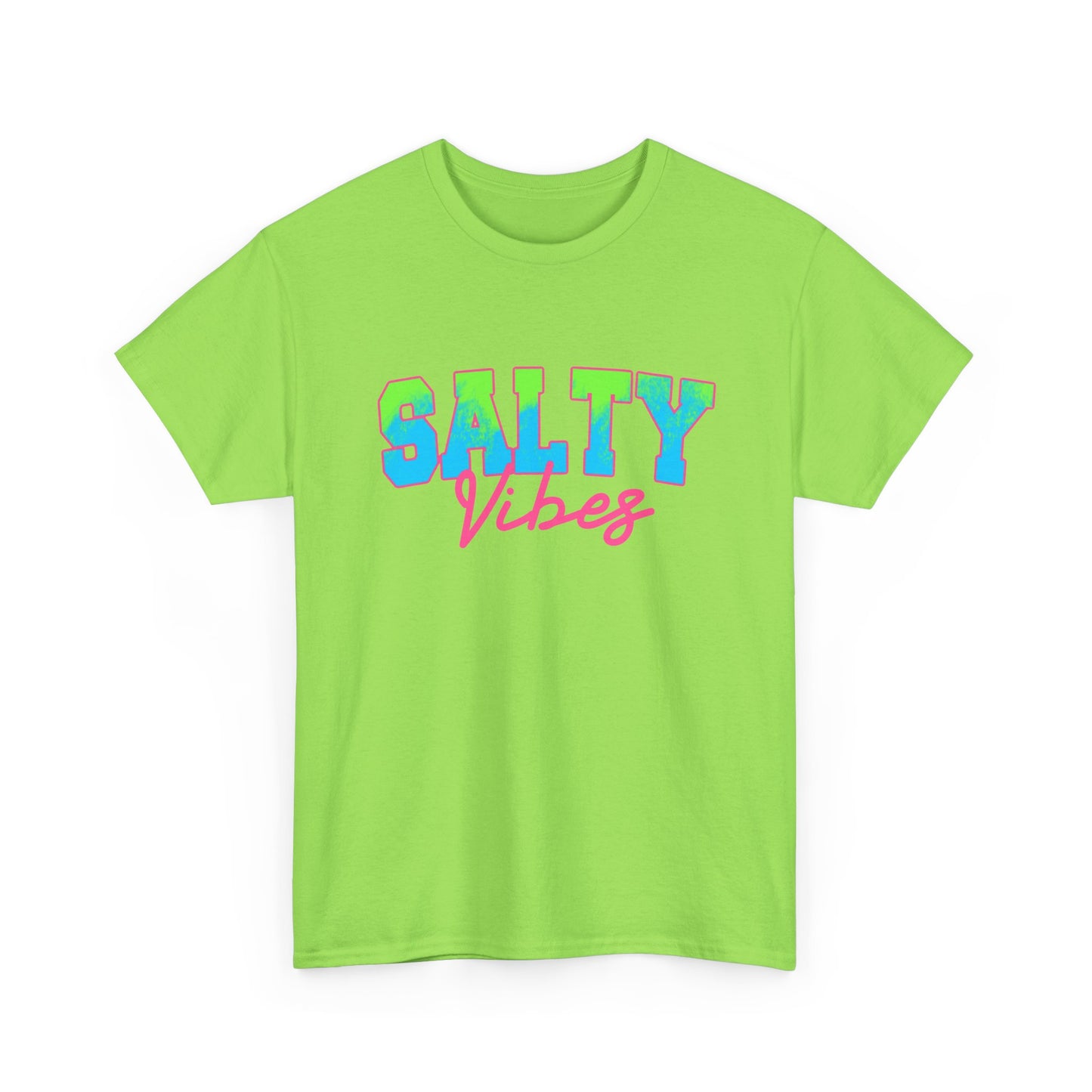 Salty Vibes Unisex Heavy Cotton Tee | Casual Summer Shirt, Beachwear, Gift for Friends, Ocean Lover, Graphic Tee
