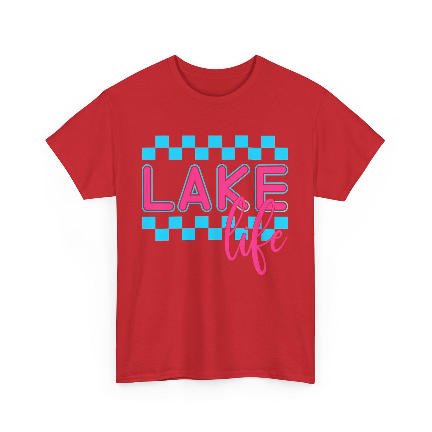 Lake Life Unisex Heavy Cotton Tee, Summer Shirt, Lake Vacation Tee, Gift for Lake Lovers, Casual Daywear, Outdoor Adventure Top
