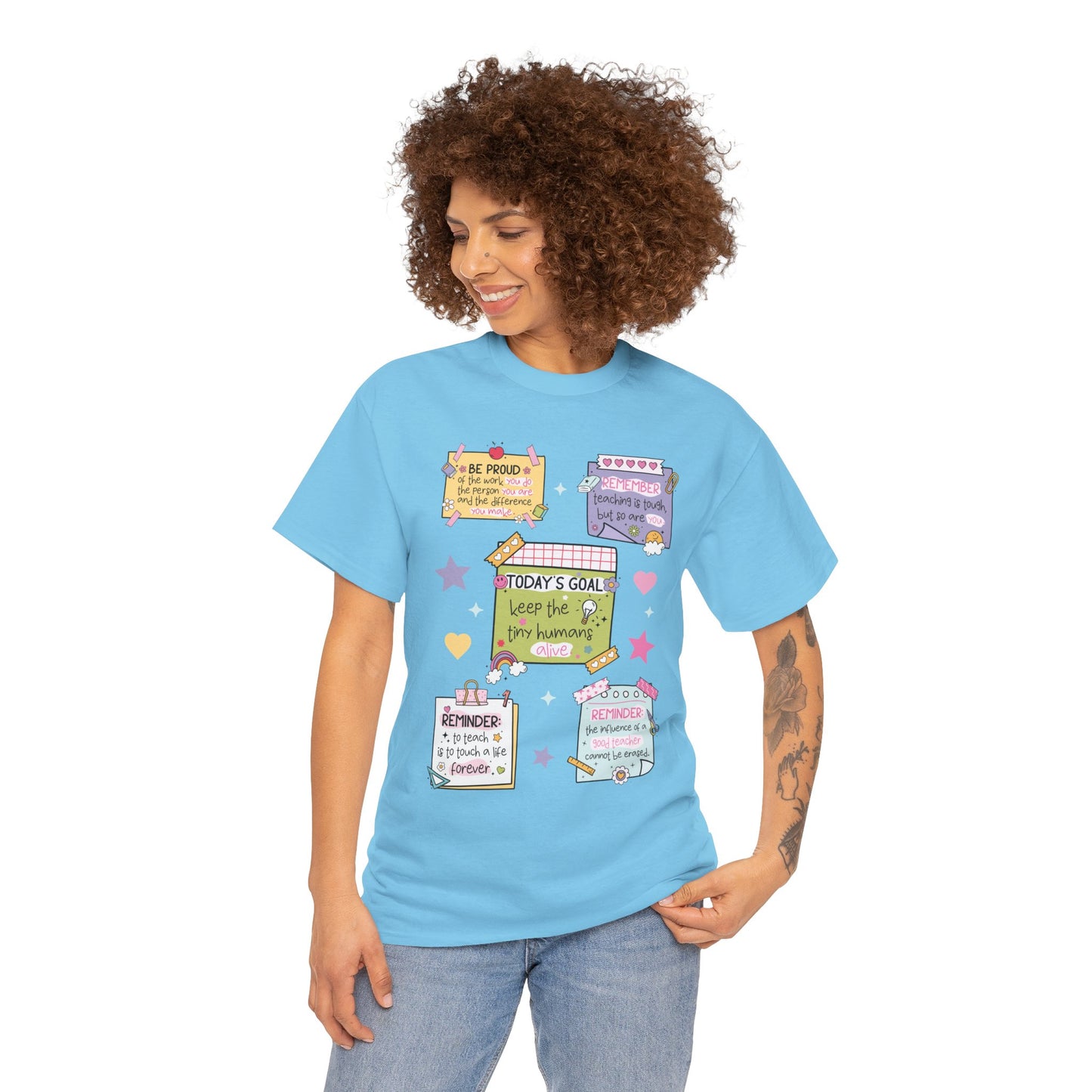 Goal-Setting Unisex Heavy Cotton Tee, Motivational T-Shirt, Inspirational Apparel, Daily Reminder Shirt, Self-Care Gift, Positive Vibes Wear