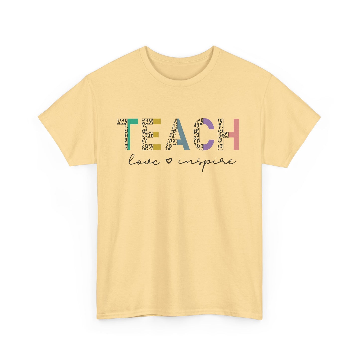 Cheeta Print Unisex Tee - Teach Love and Inspire Shirt