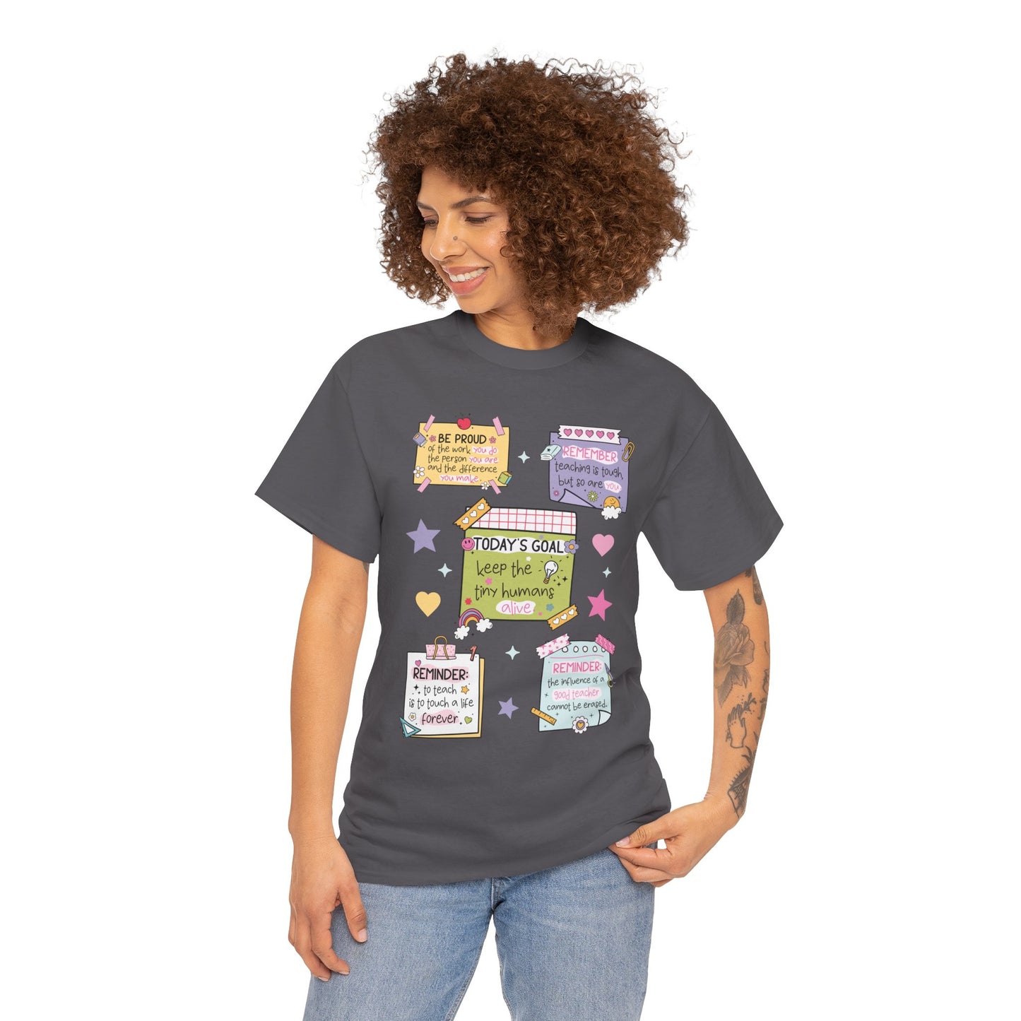 Goal-Setting Unisex Heavy Cotton Tee, Motivational T-Shirt, Inspirational Apparel, Daily Reminder Shirt, Self-Care Gift, Positive Vibes Wear