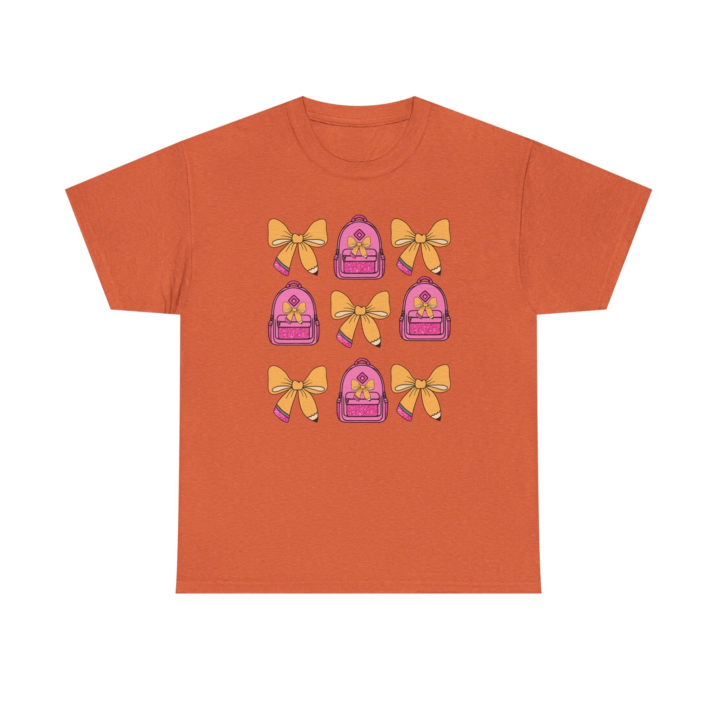 Cute Bow and Backpack Tee - Fun, Comfortable Unisex T-Shirt, Perfect for School Days, Gifts for Kids, Back to School, Casual Wear, [...]