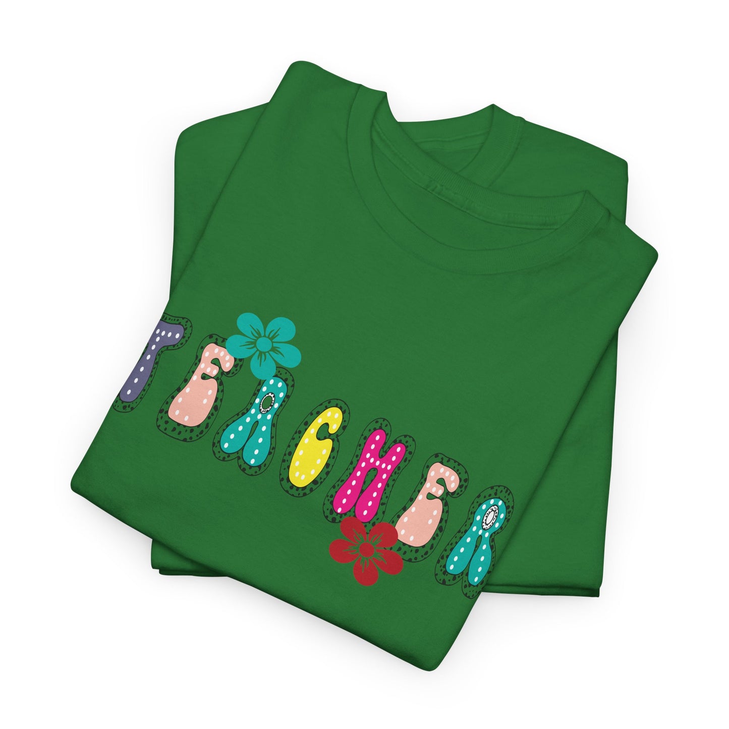 Colorful Teacher Appreciation Unisex Heavy Cotton Tee, Gifts for Teachers, Back to School, Classroom Fun, Educational Apparel, Floral [...]