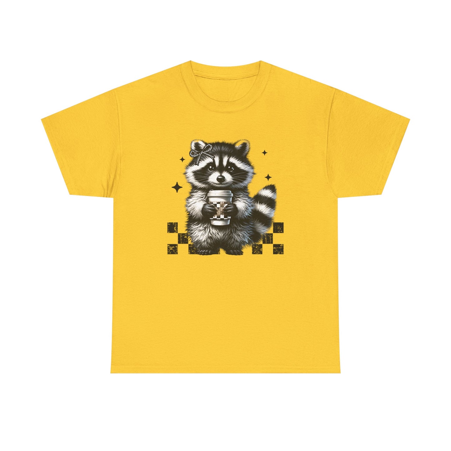 Cute Raccoon Graphic Tee, Unisex Cotton Shirt, Animal Lover Gift, Casual Wear, Fun Nature Tee, Birthday Present, Everyday Style