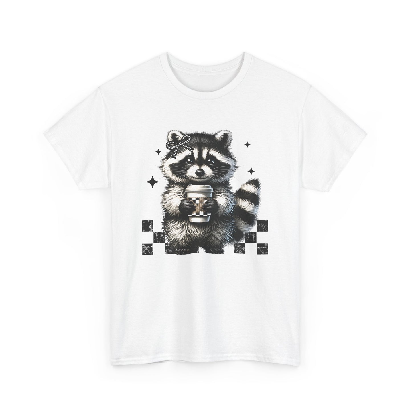 Cute Raccoon Graphic Tee, Unisex Cotton Shirt, Animal Lover Gift, Casual Wear, Fun Nature Tee, Birthday Present, Everyday Style