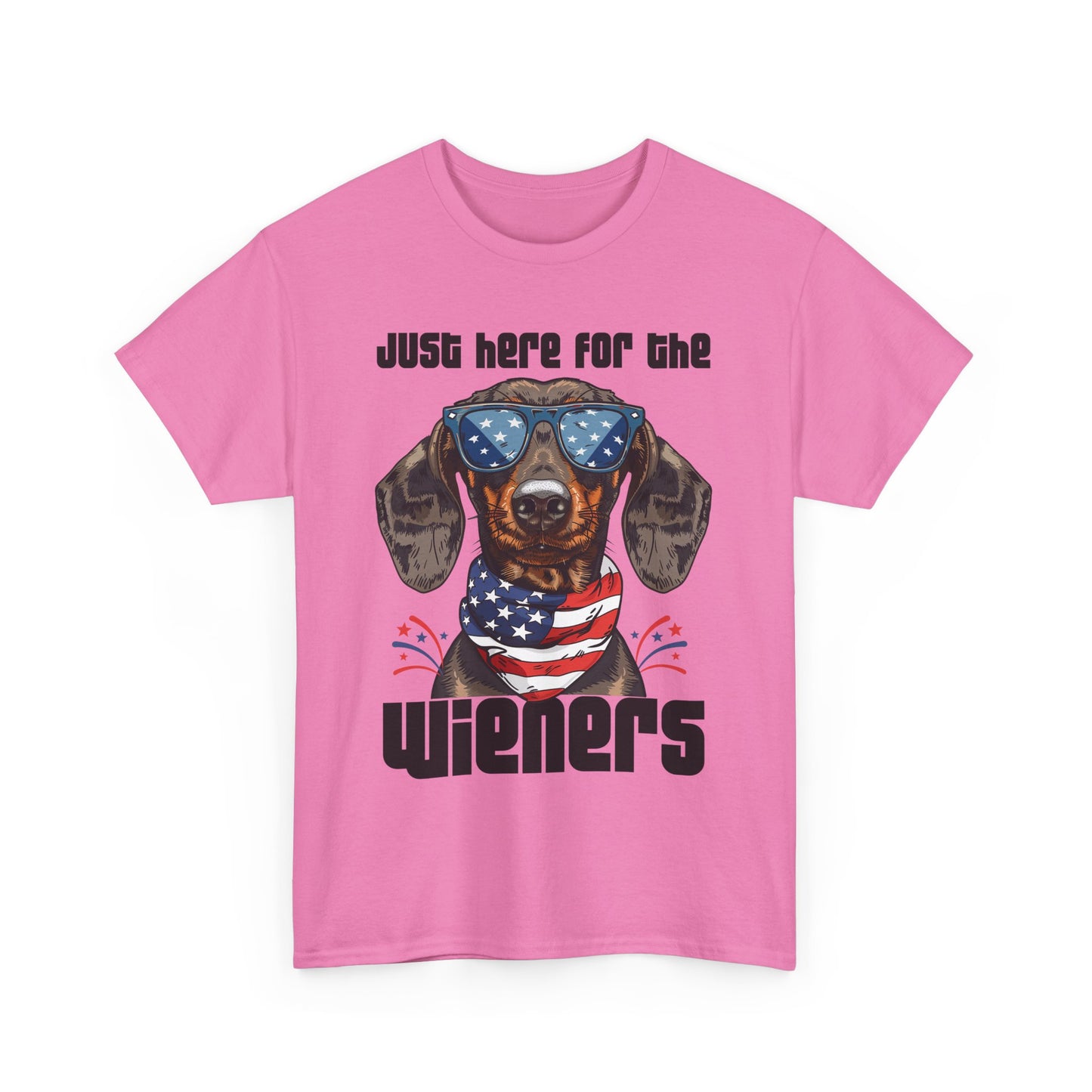Just Here for the Wieners Fourth of July Tee