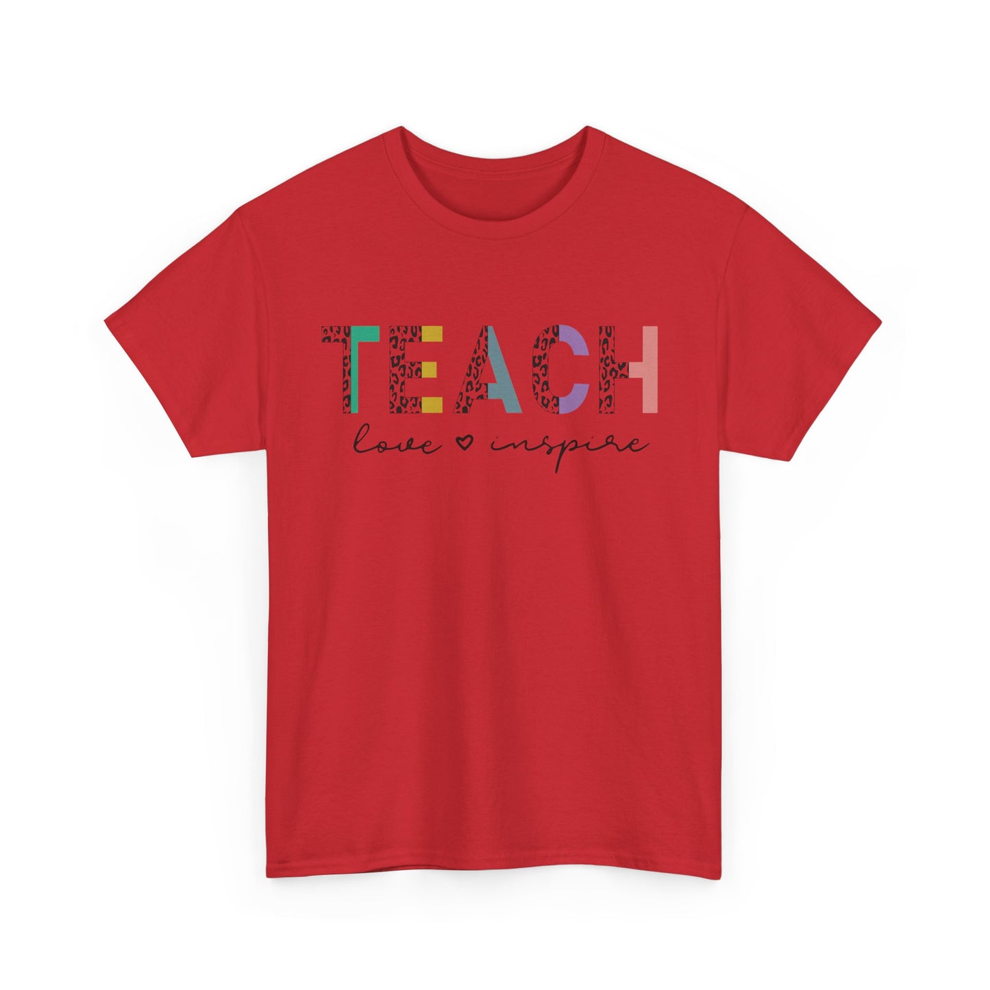 Cheeta Print Unisex Tee - Teach Love and Inspire Shirt