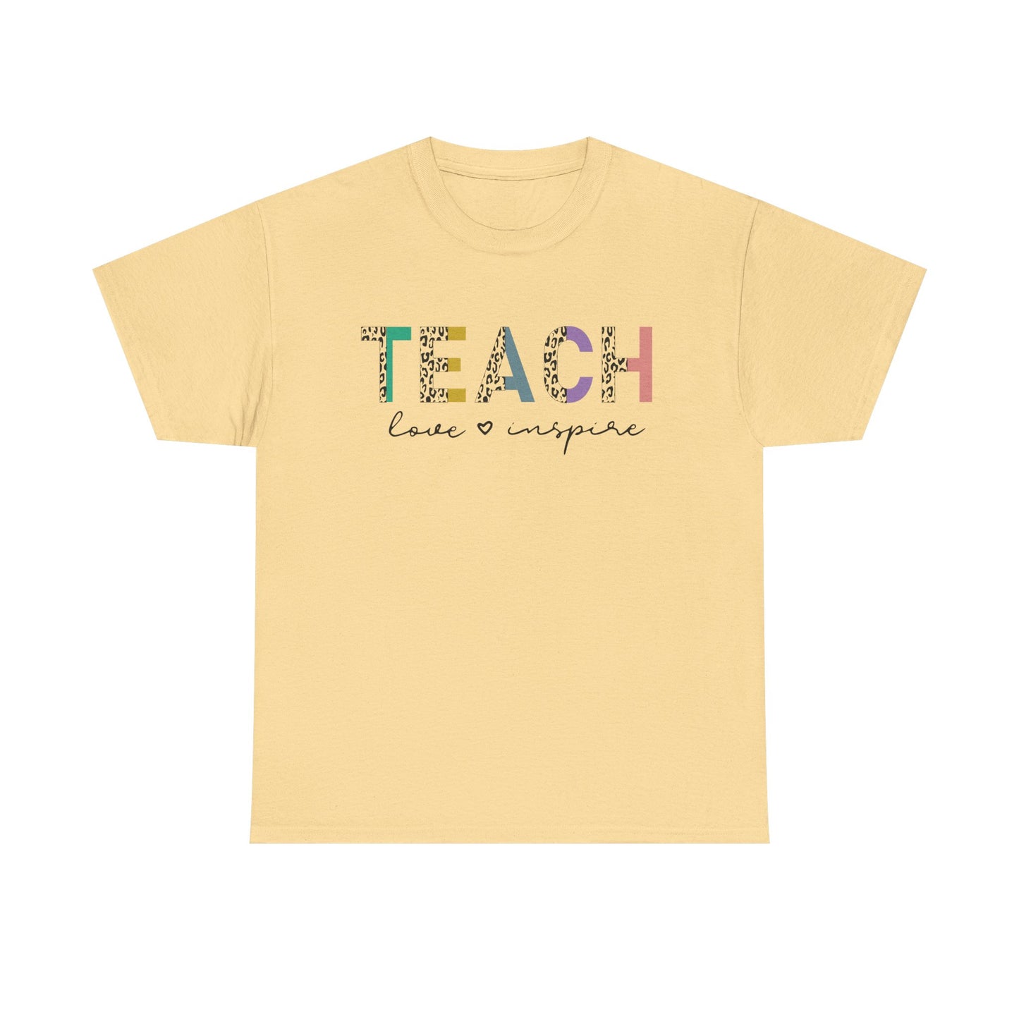 Cheeta Print Unisex Tee - Teach Love and Inspire Shirt