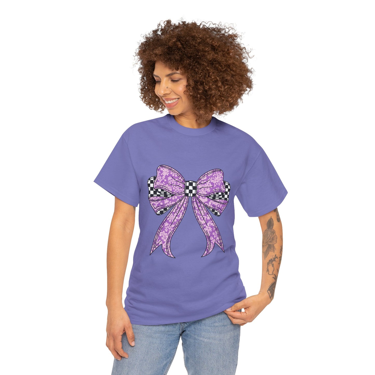 Purple Bow  Tee