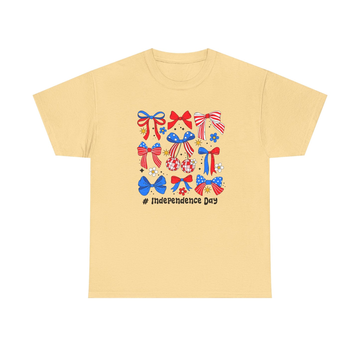 Patriotic Bow Graphic Tee for Independence Day