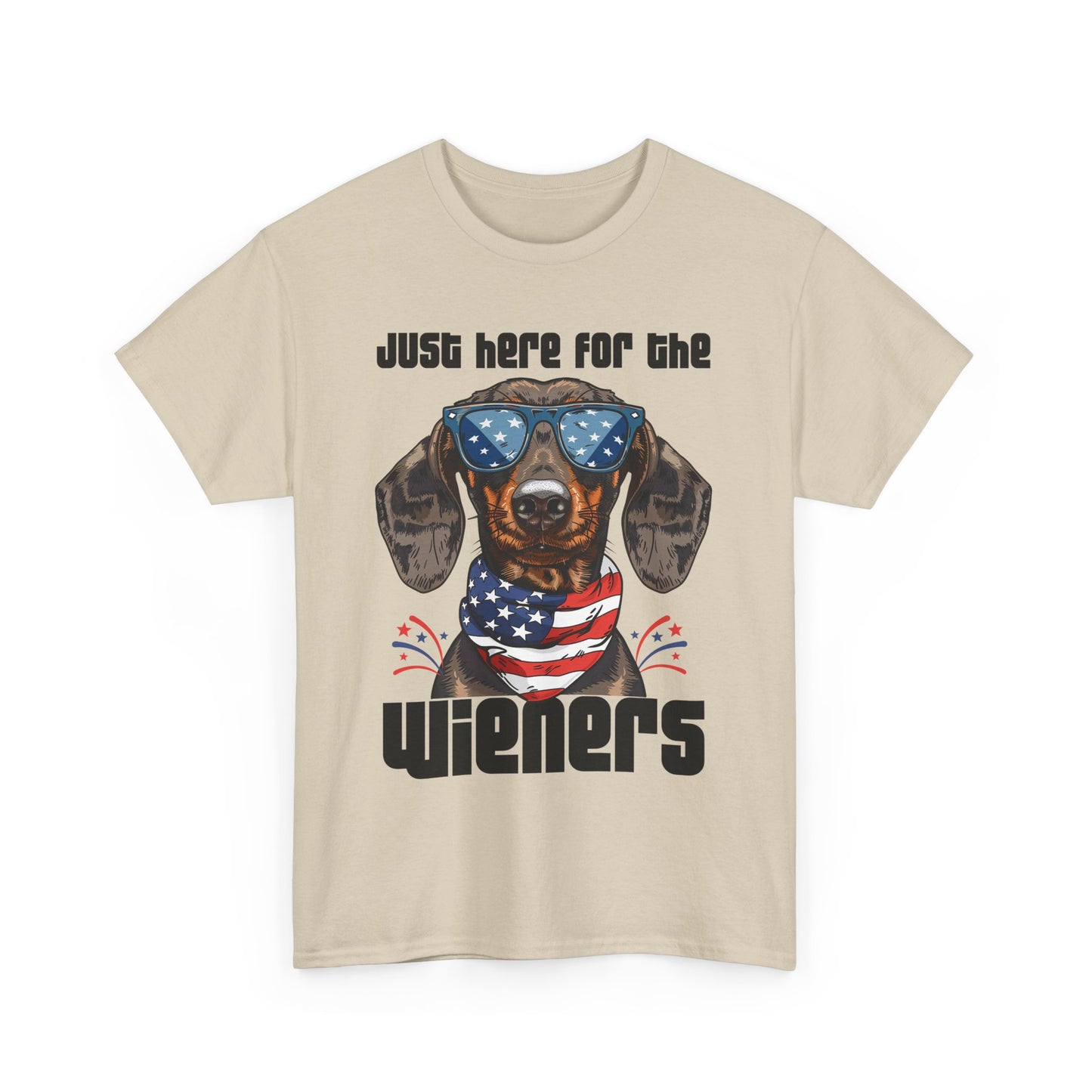 Just Here for the Wieners Fourth of July Tee