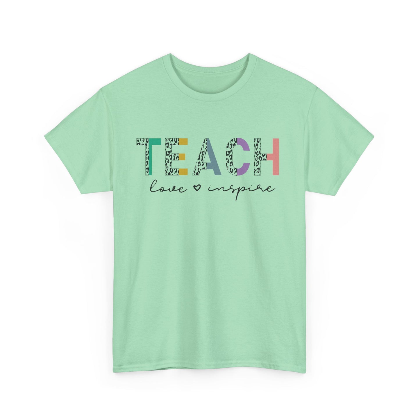 Cheeta Print Unisex Tee - Teach Love and Inspire Shirt