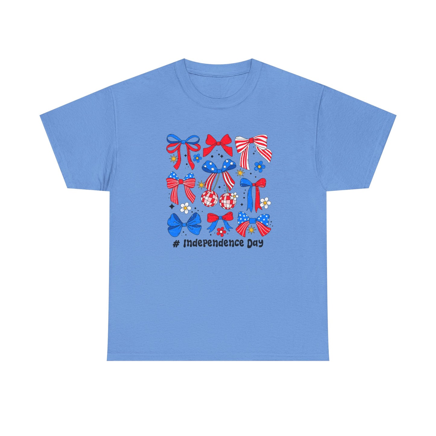 Patriotic Bow Graphic Tee for Independence Day
