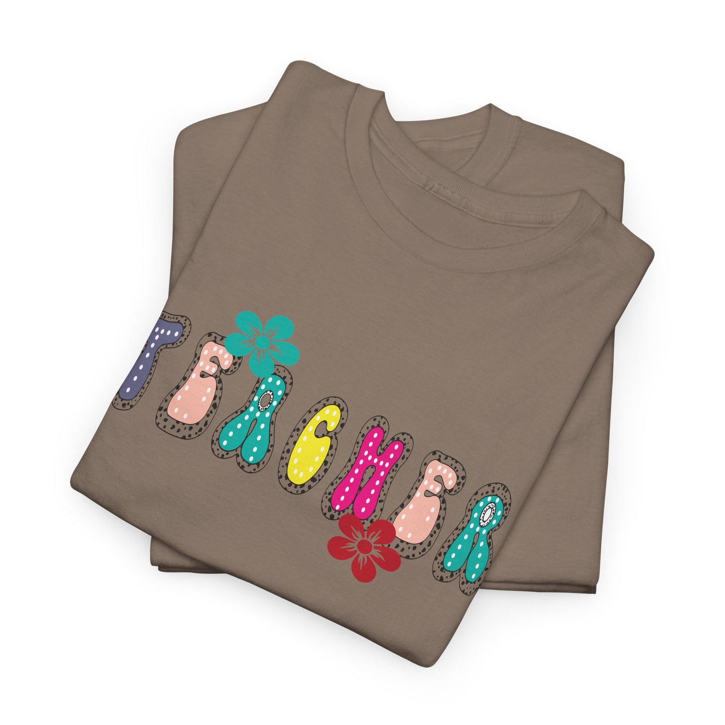 Colorful Teacher Appreciation Unisex Heavy Cotton Tee, Gifts for Teachers, Back to School, Classroom Fun, Educational Apparel, Floral [...]