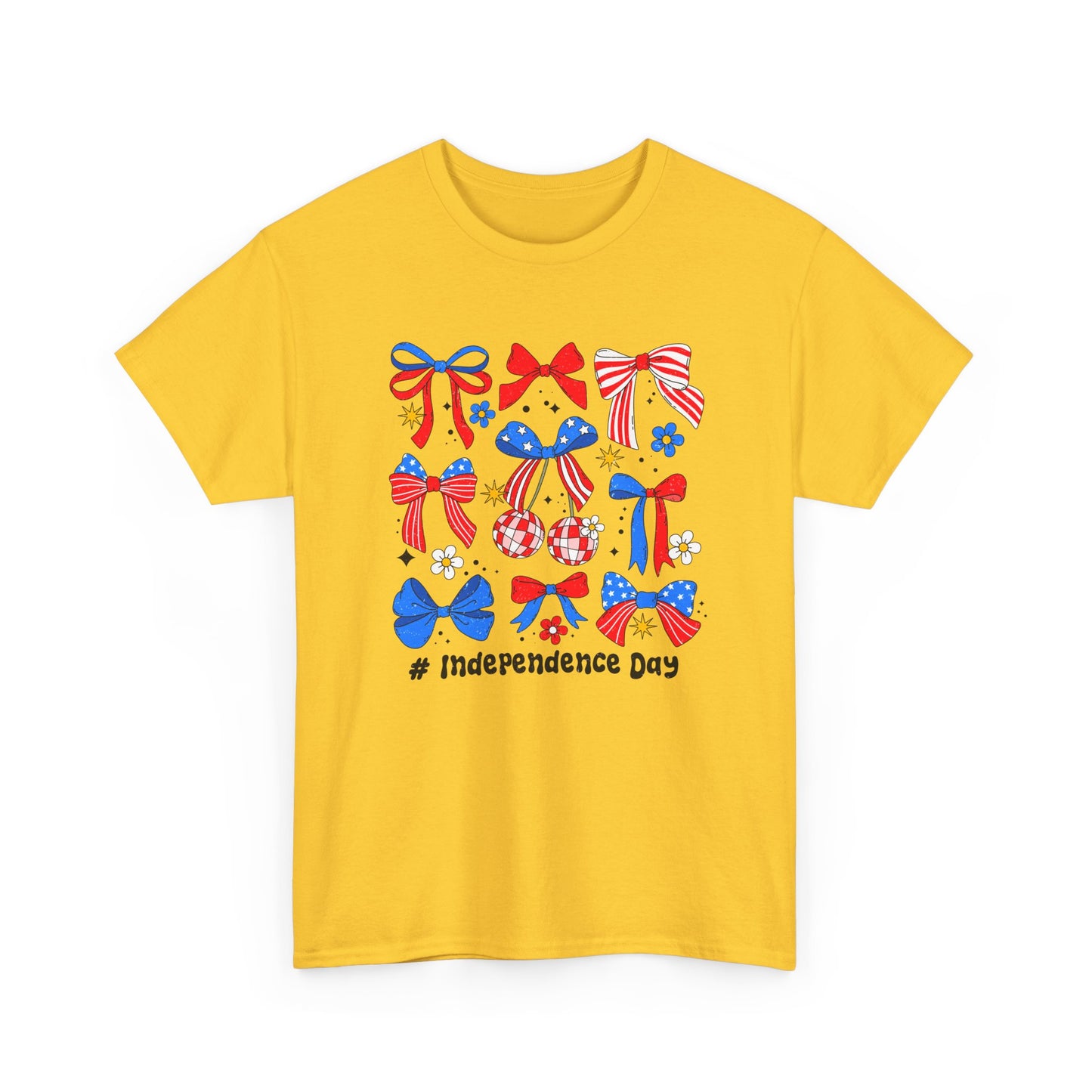 Patriotic Bow Graphic Tee for Independence Day