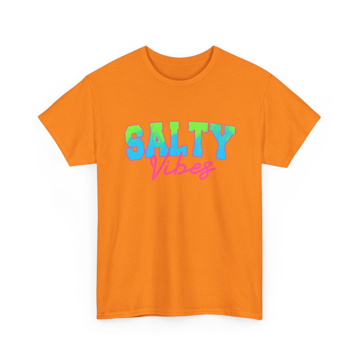 Salty Vibes Unisex Heavy Cotton Tee | Casual Summer Shirt, Beachwear, Gift for Friends, Ocean Lover, Graphic Tee