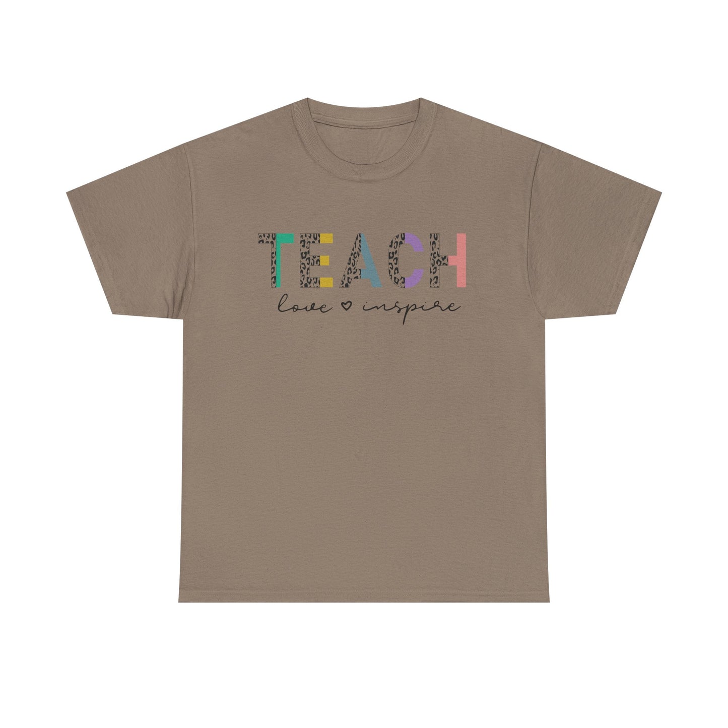 Cheeta Print Unisex Tee - Teach Love and Inspire Shirt