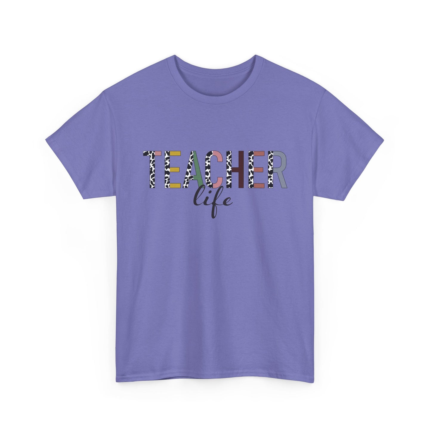 Teacher Life Unisex Heavy Cotton Tee – Perfect Gift for Educators, Back to School, Teacher Appreciation, Casual Wear, Gift