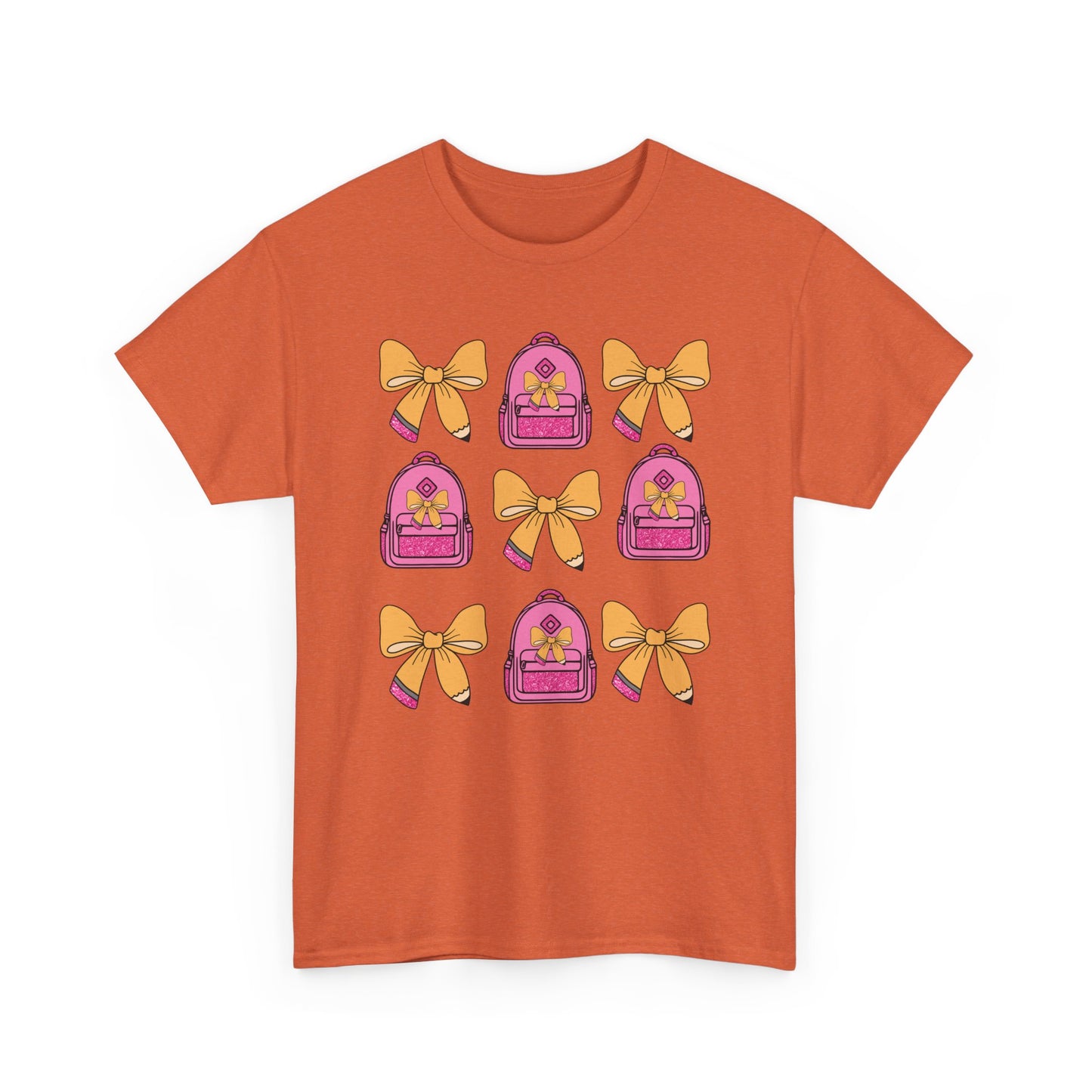 Cute Bow and Backpack Tee - Fun, Comfortable Unisex T-Shirt, Perfect for School Days, Gifts for Kids, Back to School, Casual Wear, [...]