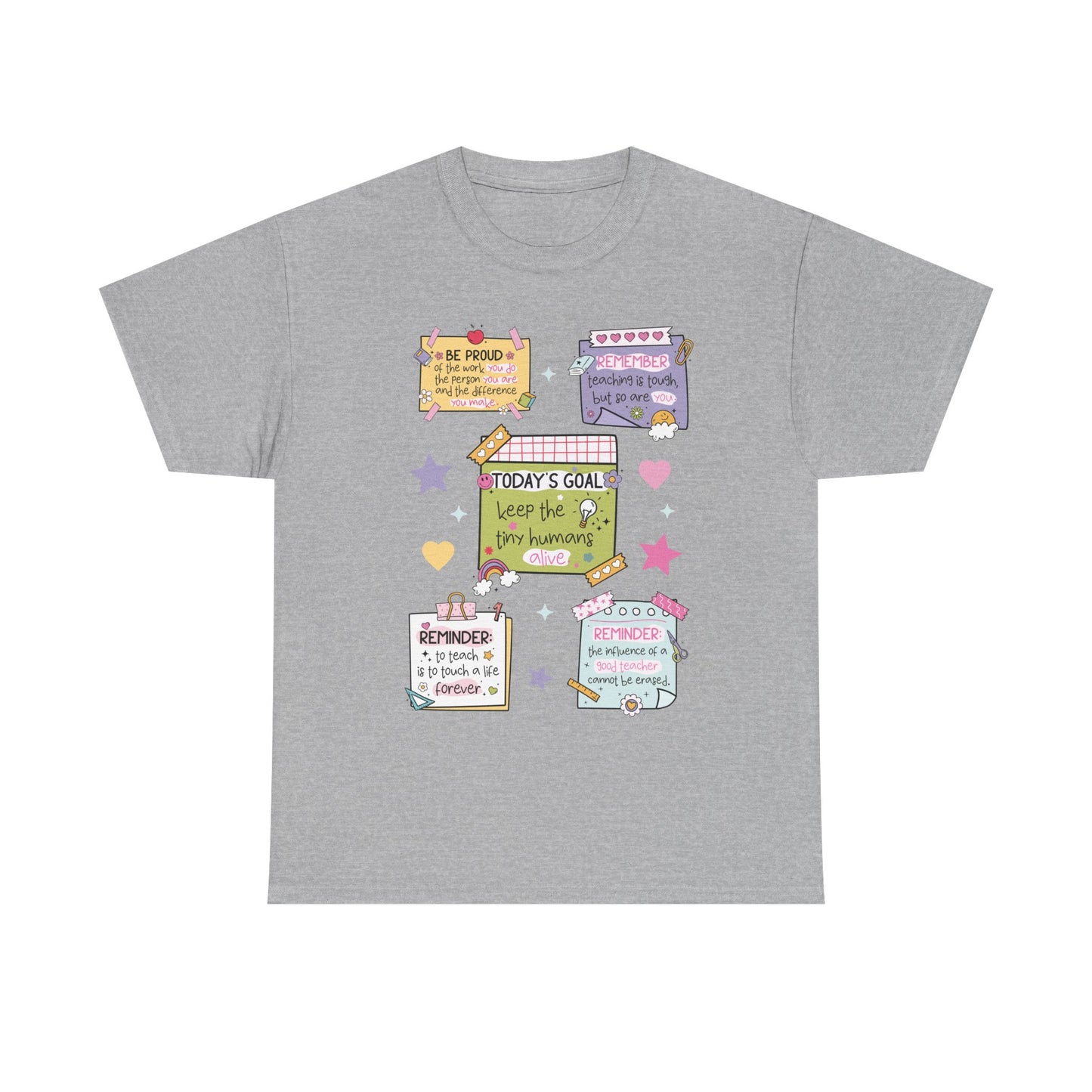 Goal-Setting Unisex Heavy Cotton Tee, Motivational T-Shirt, Inspirational Apparel, Daily Reminder Shirt, Self-Care Gift, Positive Vibes Wear