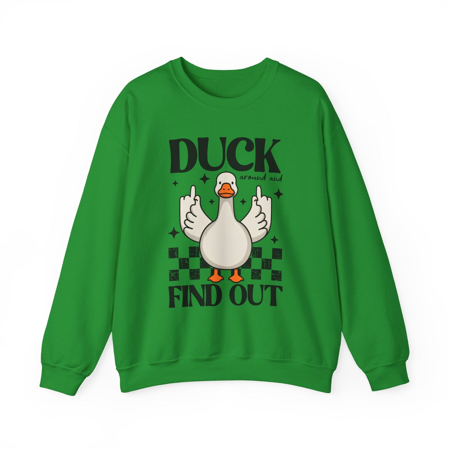 Whimsical Duck Graphic Sweatshirt - Fun Cozy Apparel for Animal Lovers, Ideal Gift for Birthdays, Holidays, Casual Wear, Funny Gift