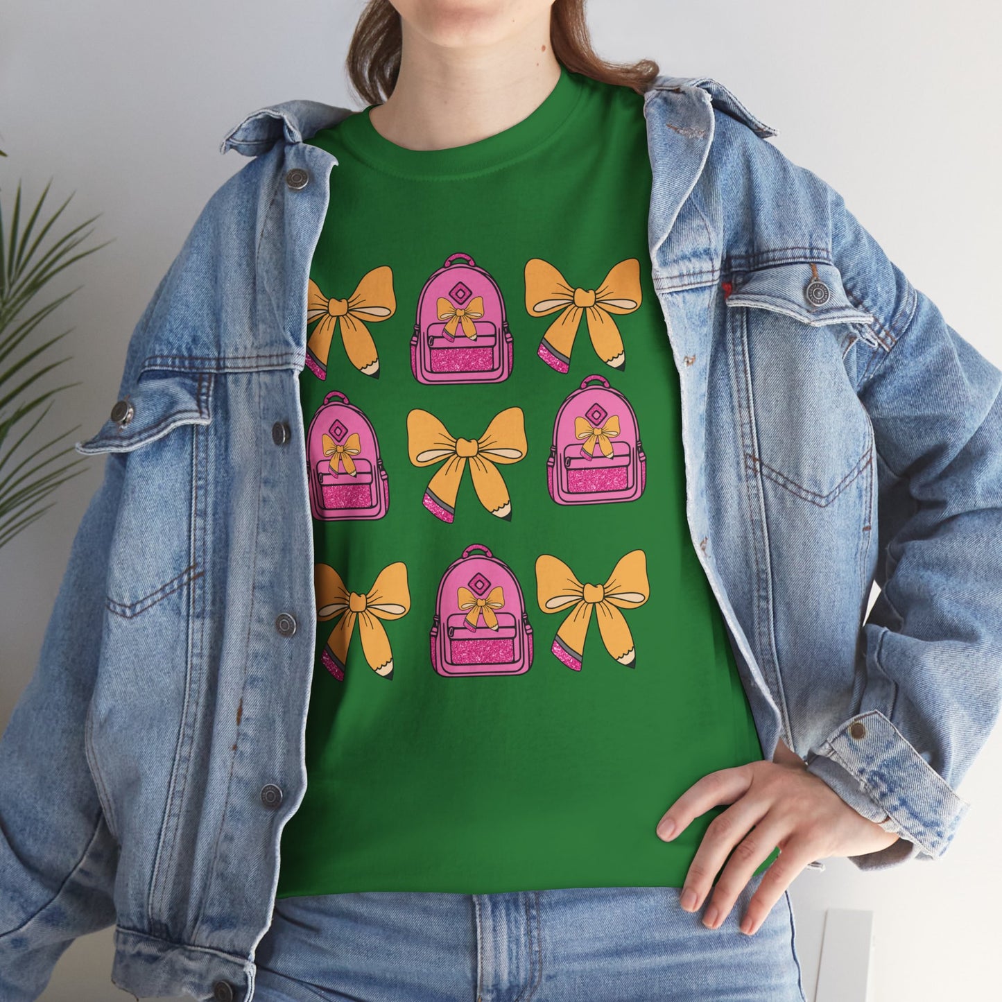Cute Bow and Backpack Tee - Fun, Comfortable Unisex T-Shirt, Perfect for School Days, Gifts for Kids, Back to School, Casual Wear, [...]