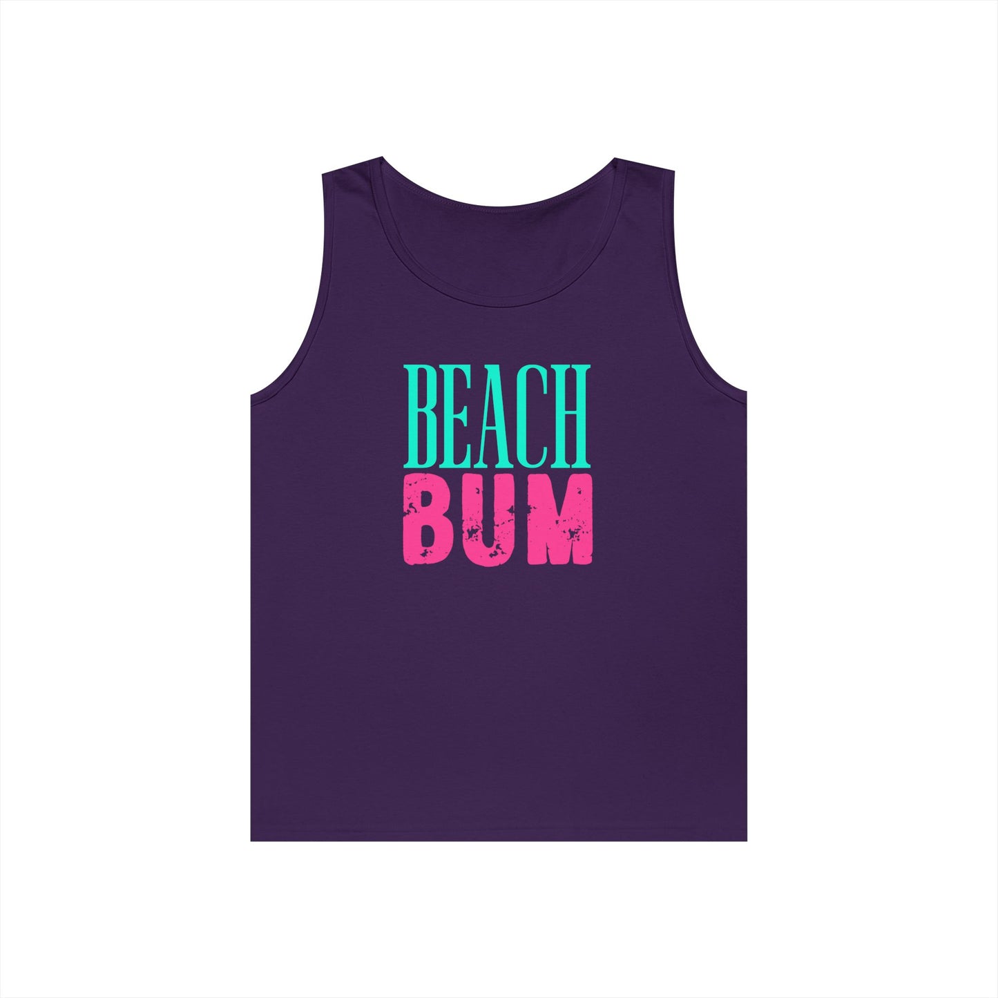 Beach Bum Tank Top – Retro Teal & Pink Summer Graphic
