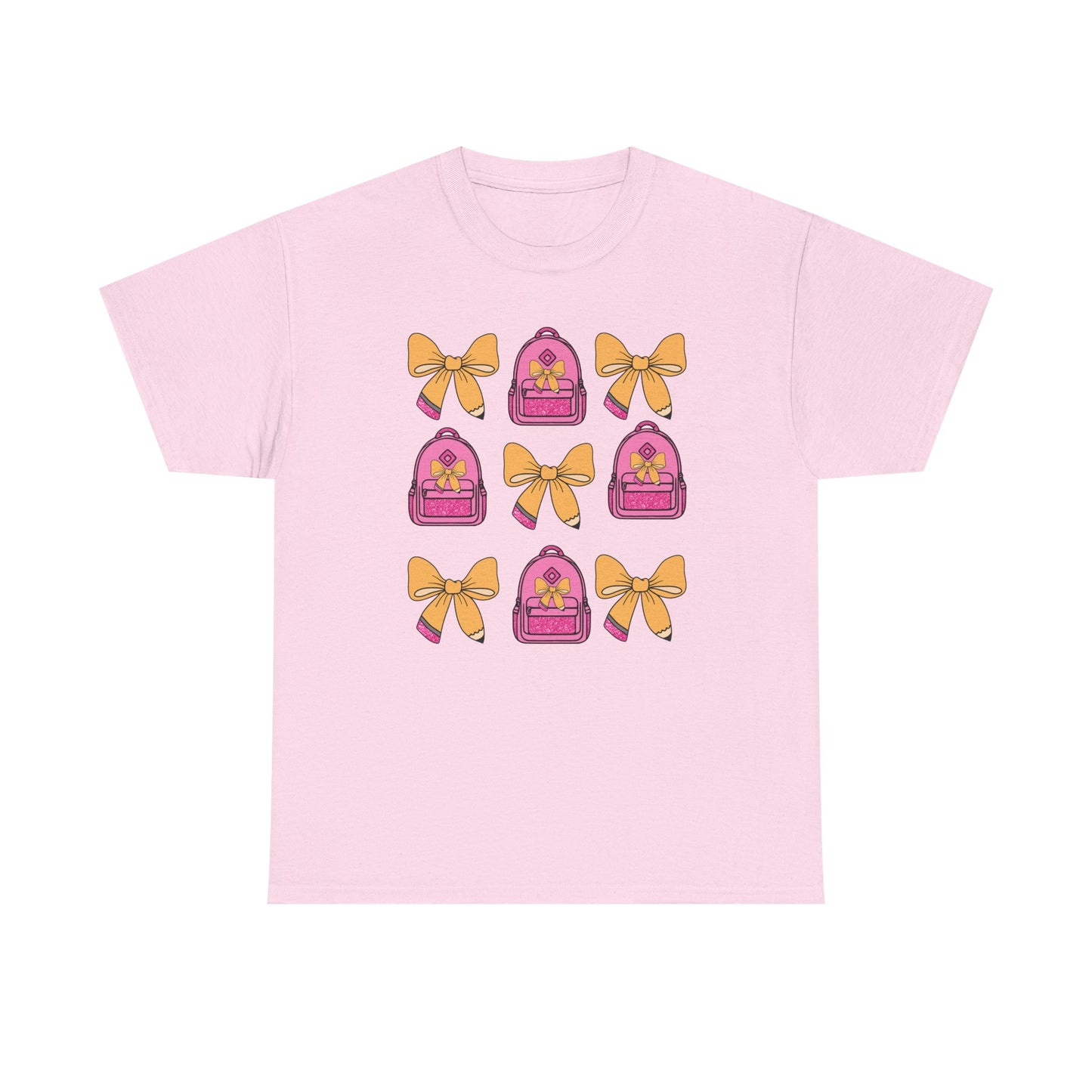 Cute Bow and Backpack Tee - Fun, Comfortable Unisex T-Shirt, Perfect for School Days, Gifts for Kids, Back to School, Casual Wear, [...]