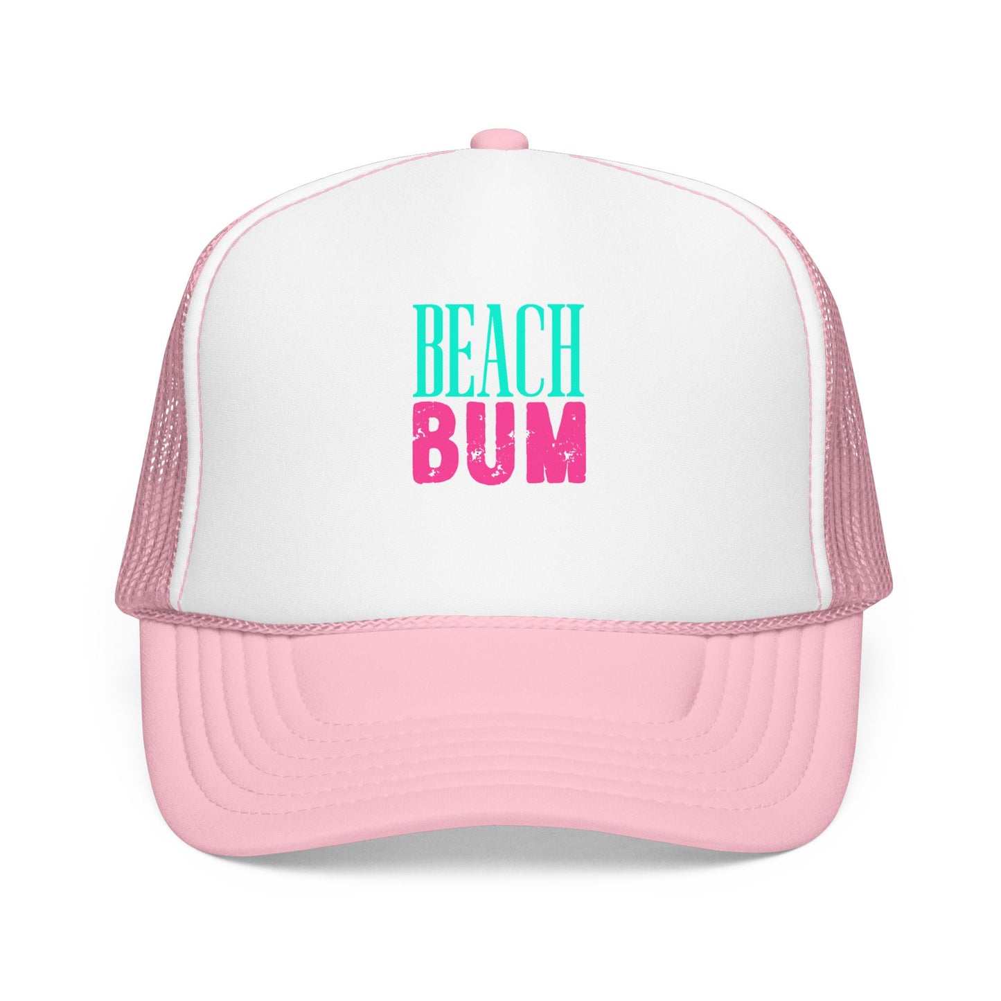 Beach Bum Trucker Hat - Retro Surf Foam Mesh Cap