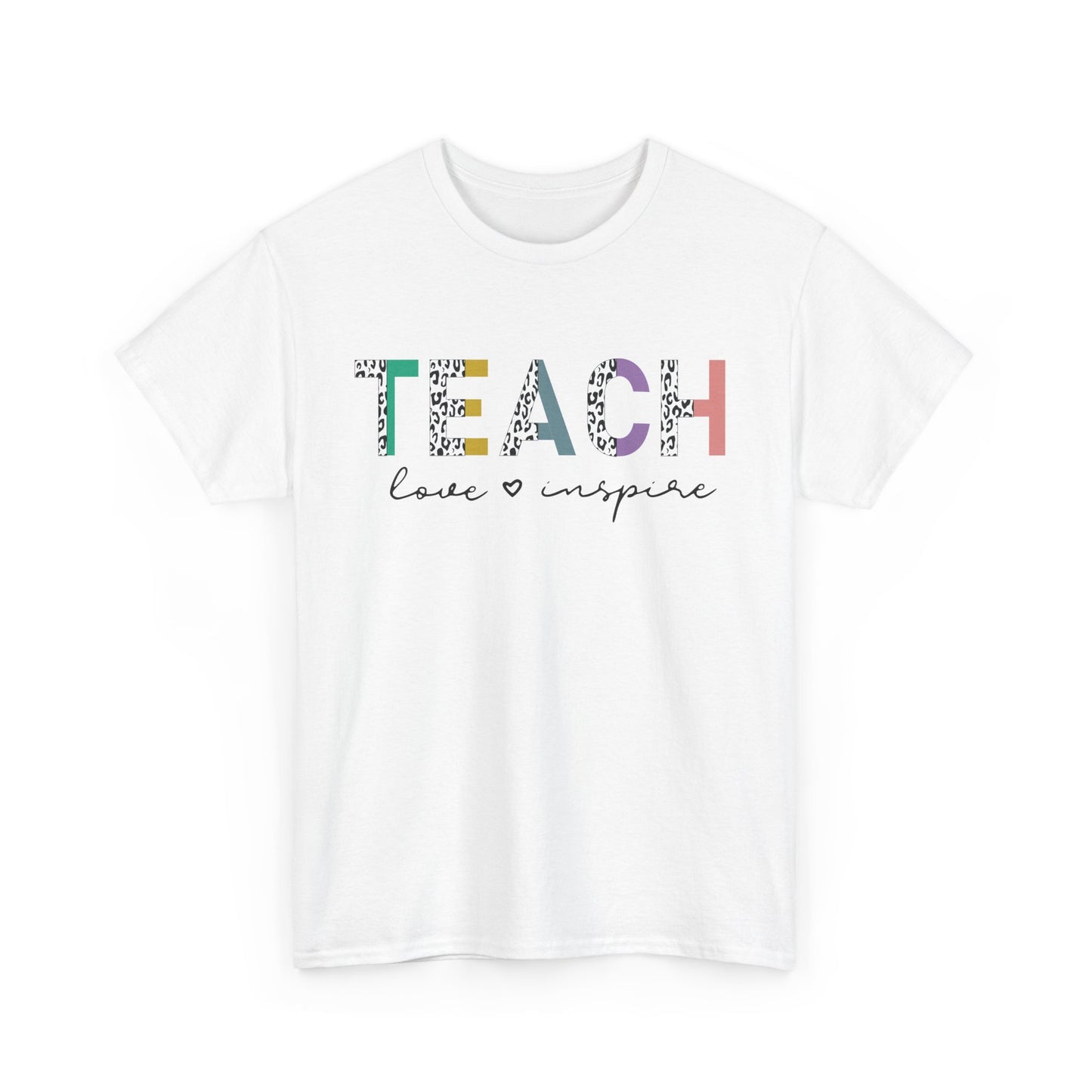 Cheeta Print Unisex Tee - Teach Love and Inspire Shirt